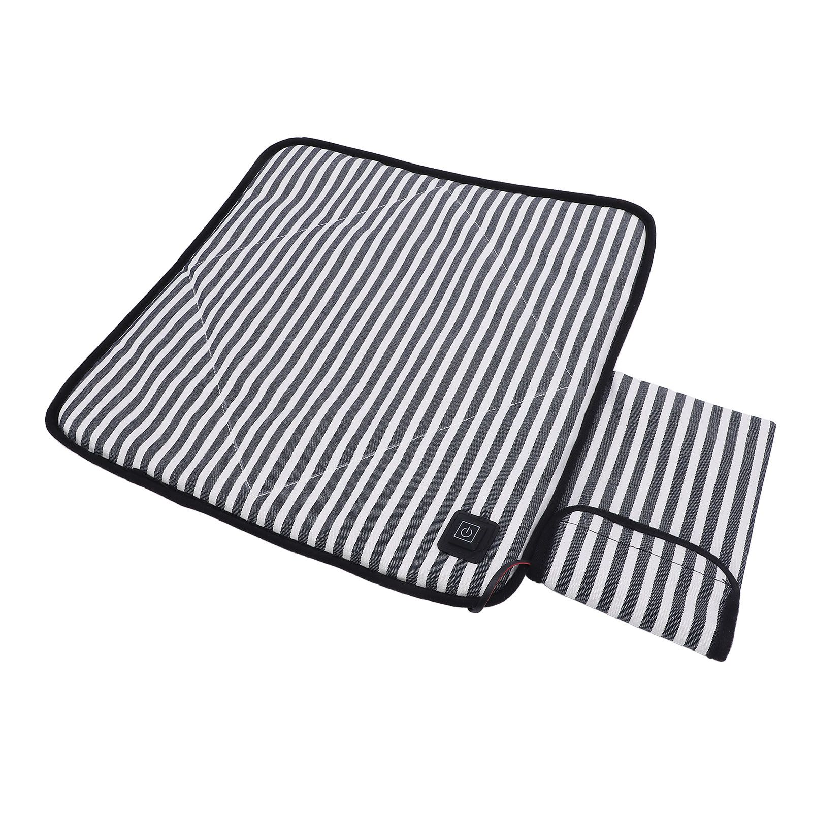 Portable Heated Seat Cushion Canvas USB Adjustable Heating Stadium Seat Pad view 6