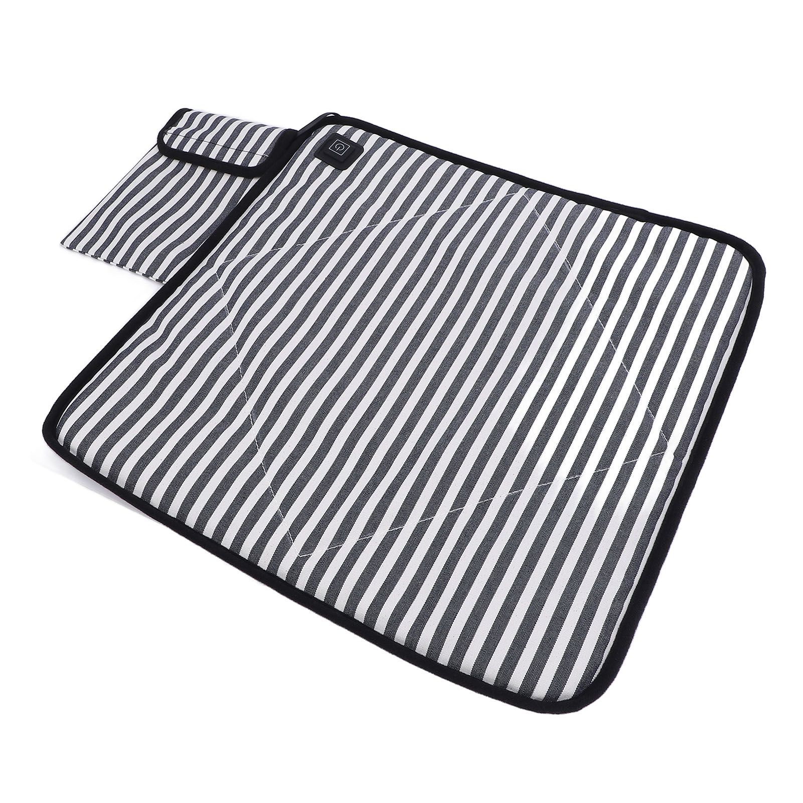 Portable Heated Seat Cushion Canvas USB Adjustable Heating Stadium Seat Pad view 12