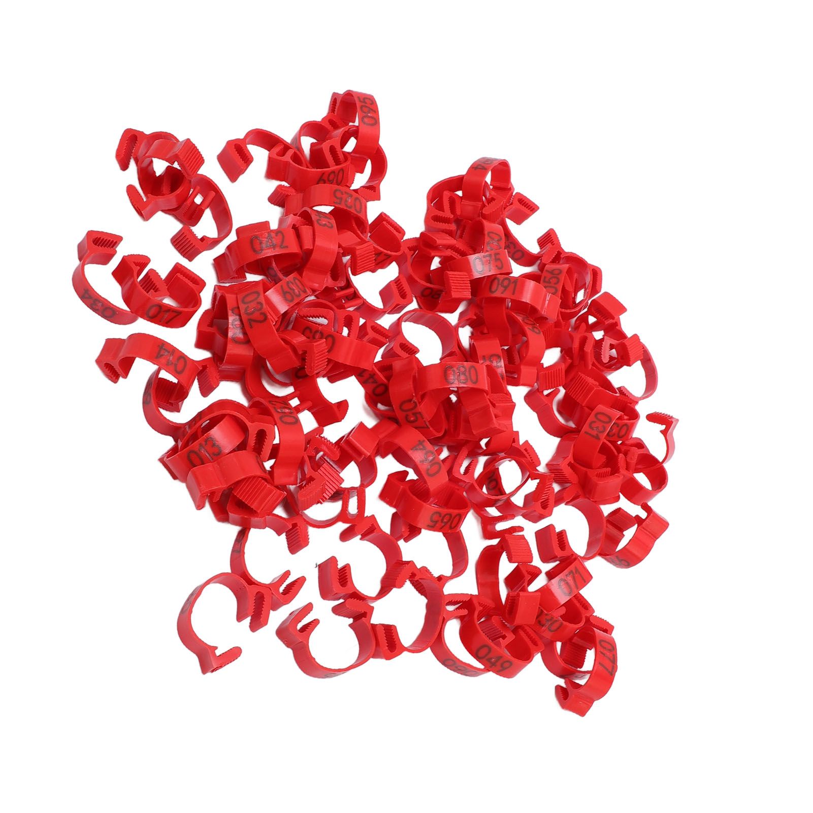 100PCS Chicken Leg Bands 20mm 001 to 100 Numbered Poultry Identification Leg view 11