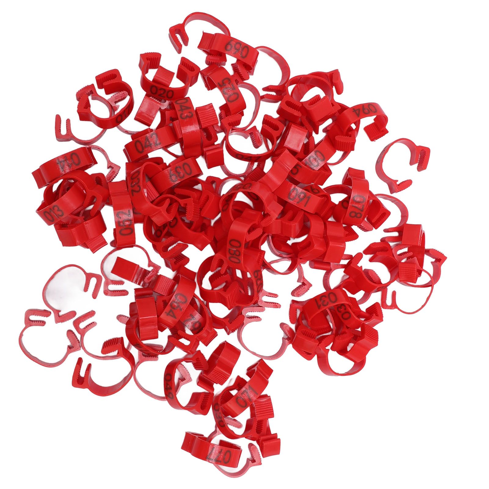 100PCS Chicken Leg Bands 20mm 001 to 100 Numbered Poultry Identification Leg view 12