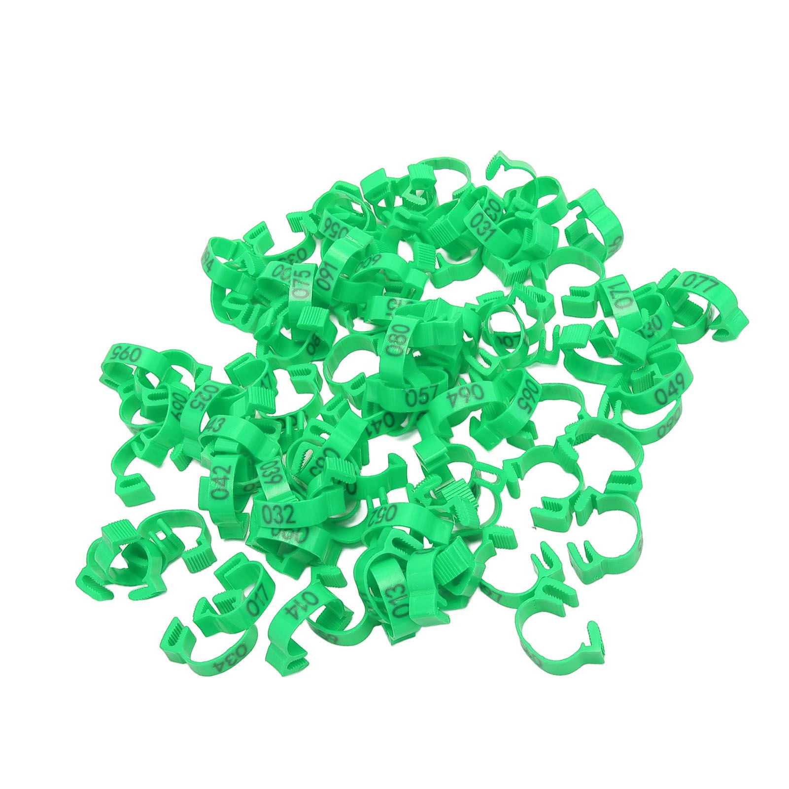 100PCS Chicken Leg Bands 20mm 001 to 100 Numbered Poultry Identification Leg view 4
