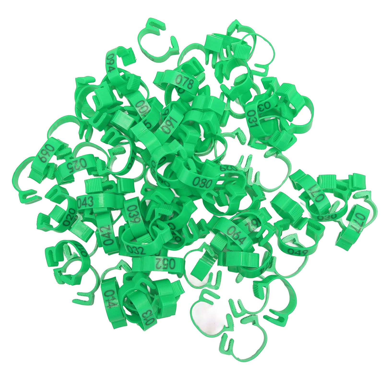 100PCS Chicken Leg Bands 20mm 001 to 100 Numbered Poultry Identification Leg view 10