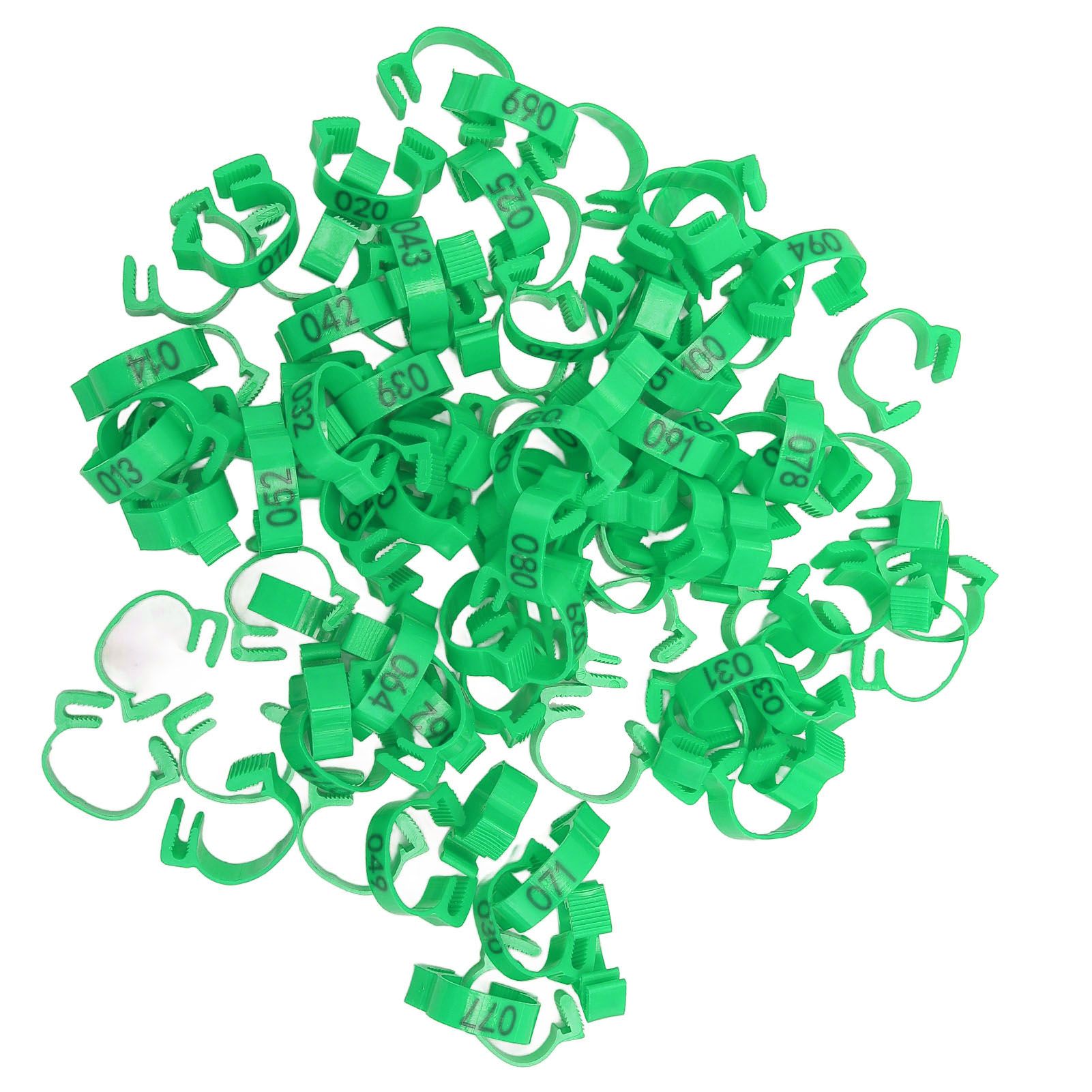 100PCS Chicken Leg Bands 20mm 001 to 100 Numbered Poultry Identification Leg view 12