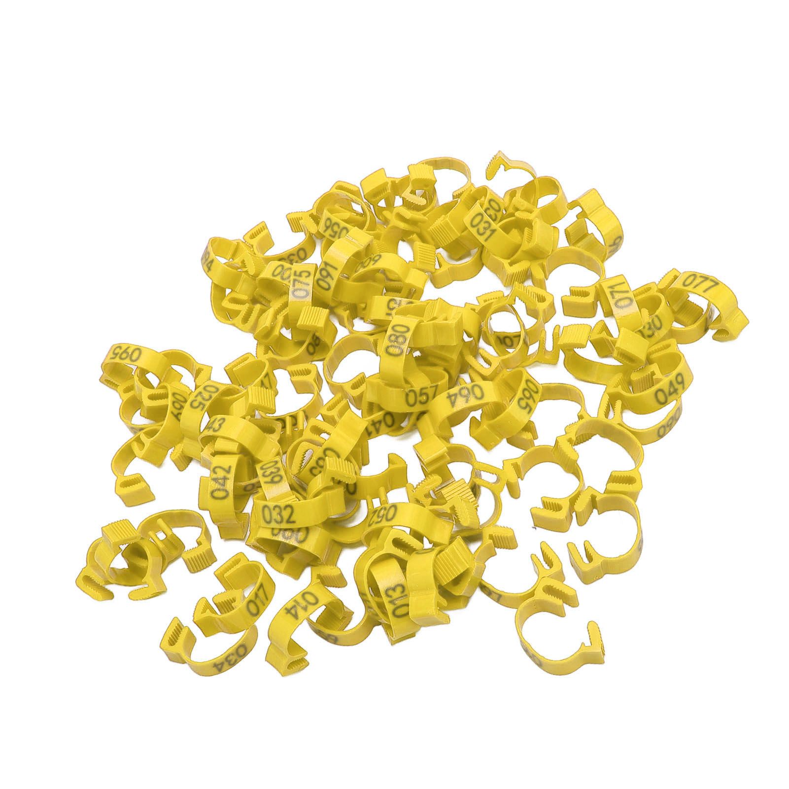 100PCS Chicken Leg Bands 20mm 001 to 100 Numbered Poultry Identification Leg view 4