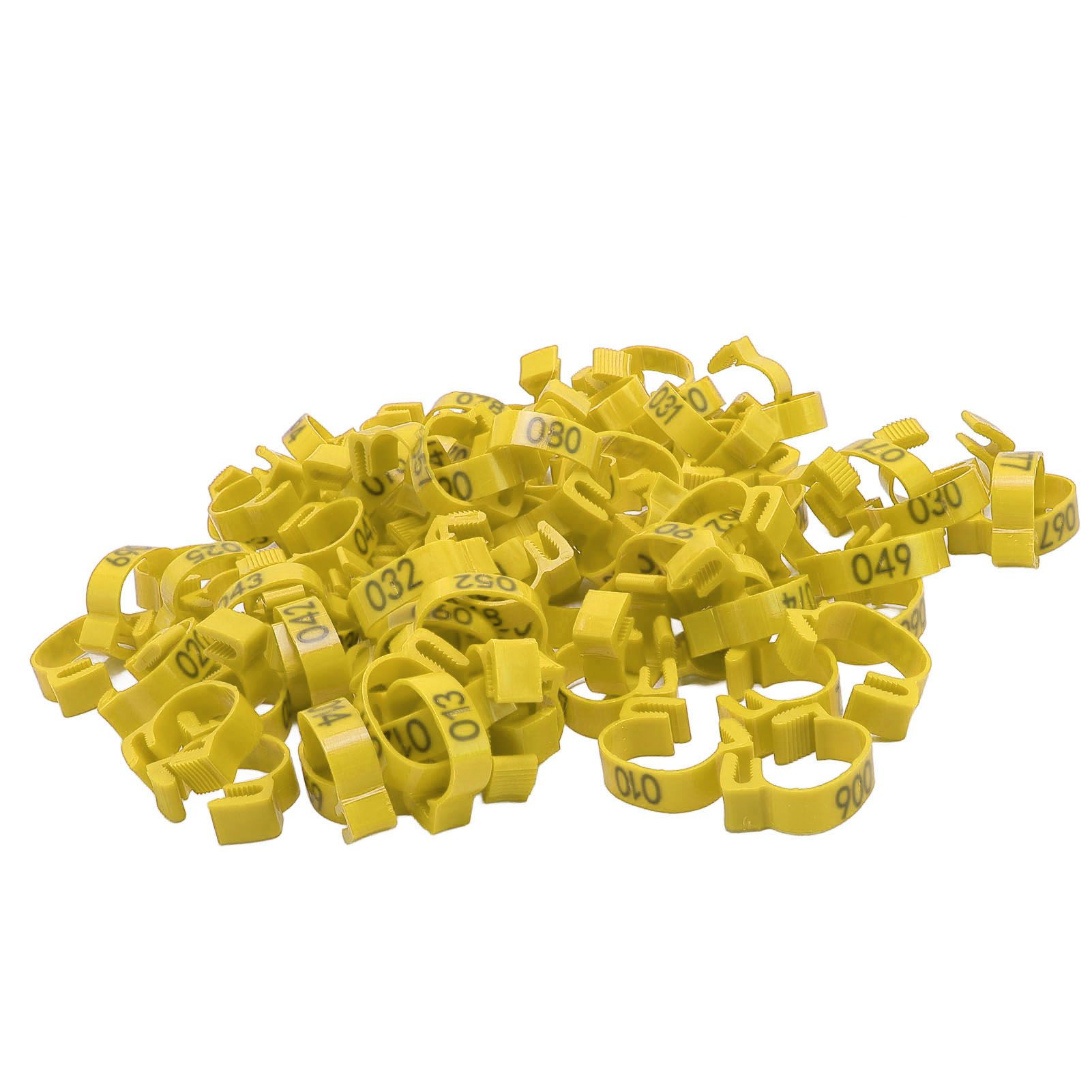 100PCS Chicken Leg Bands 20mm 001 to 100 Numbered Poultry Identification Leg view 6