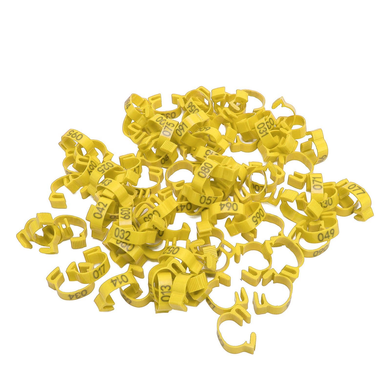100PCS Chicken Leg Bands 20mm 001 to 100 Numbered Poultry Identification Leg view 8