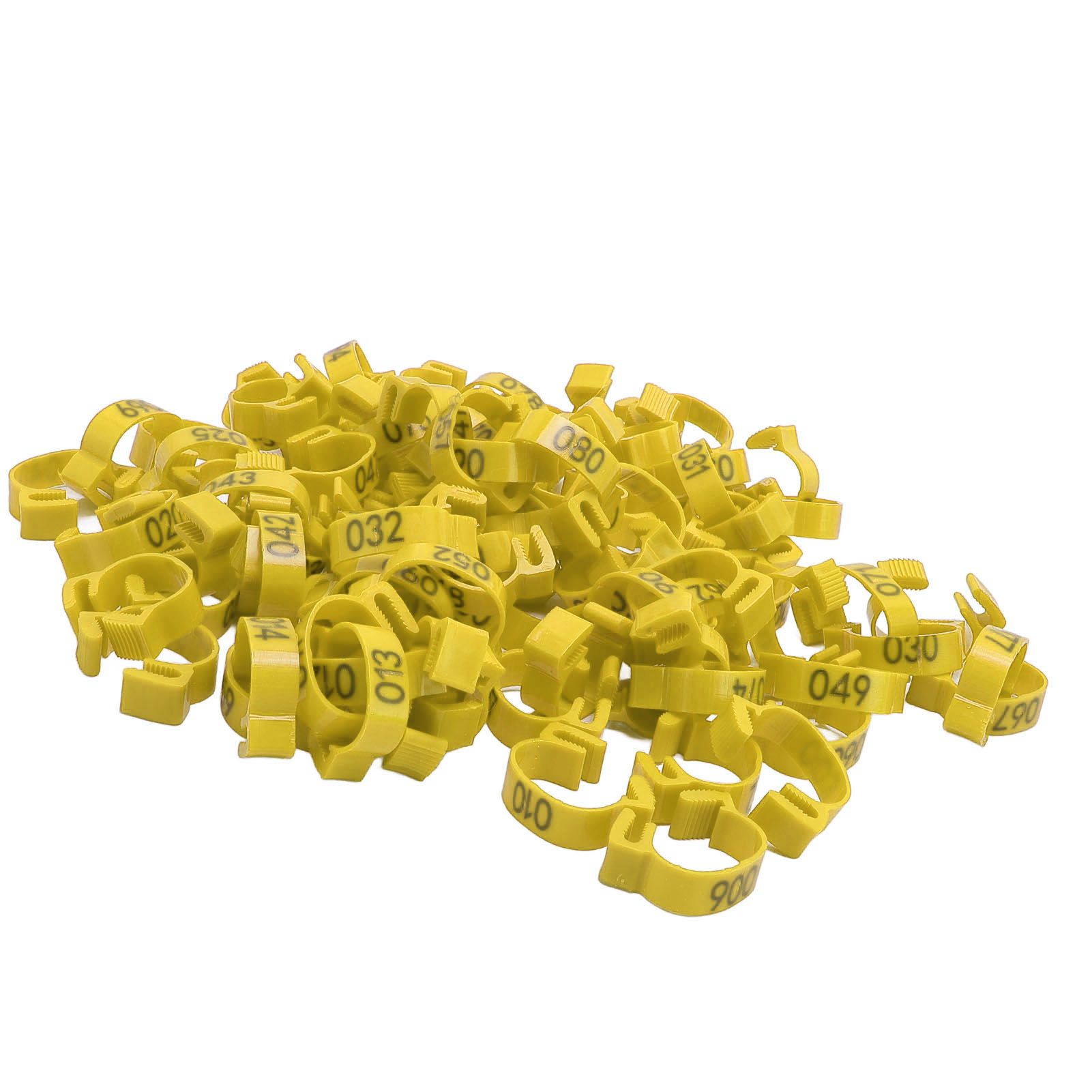 100PCS Chicken Leg Bands 20mm 001 to 100 Numbered Poultry Identification Leg view 9