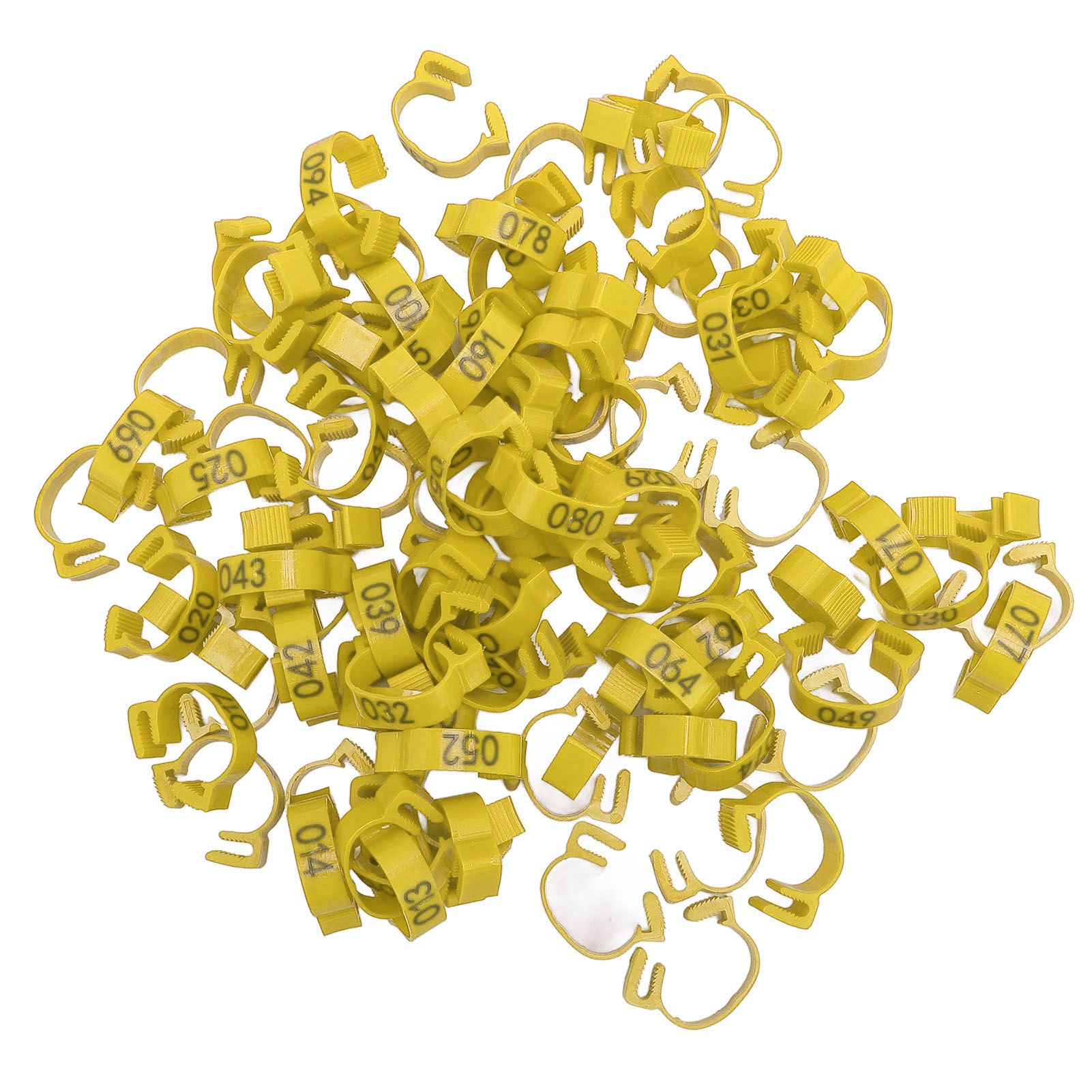 100PCS Chicken Leg Bands 20mm 001 to 100 Numbered Poultry Identification Leg view 10