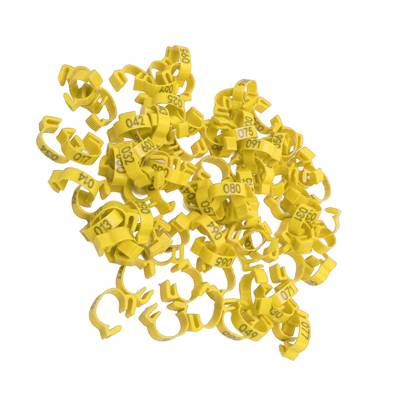 100PCS Chicken Leg Bands 20mm 001 to 100 Numbered Poultry Identification Leg view 11