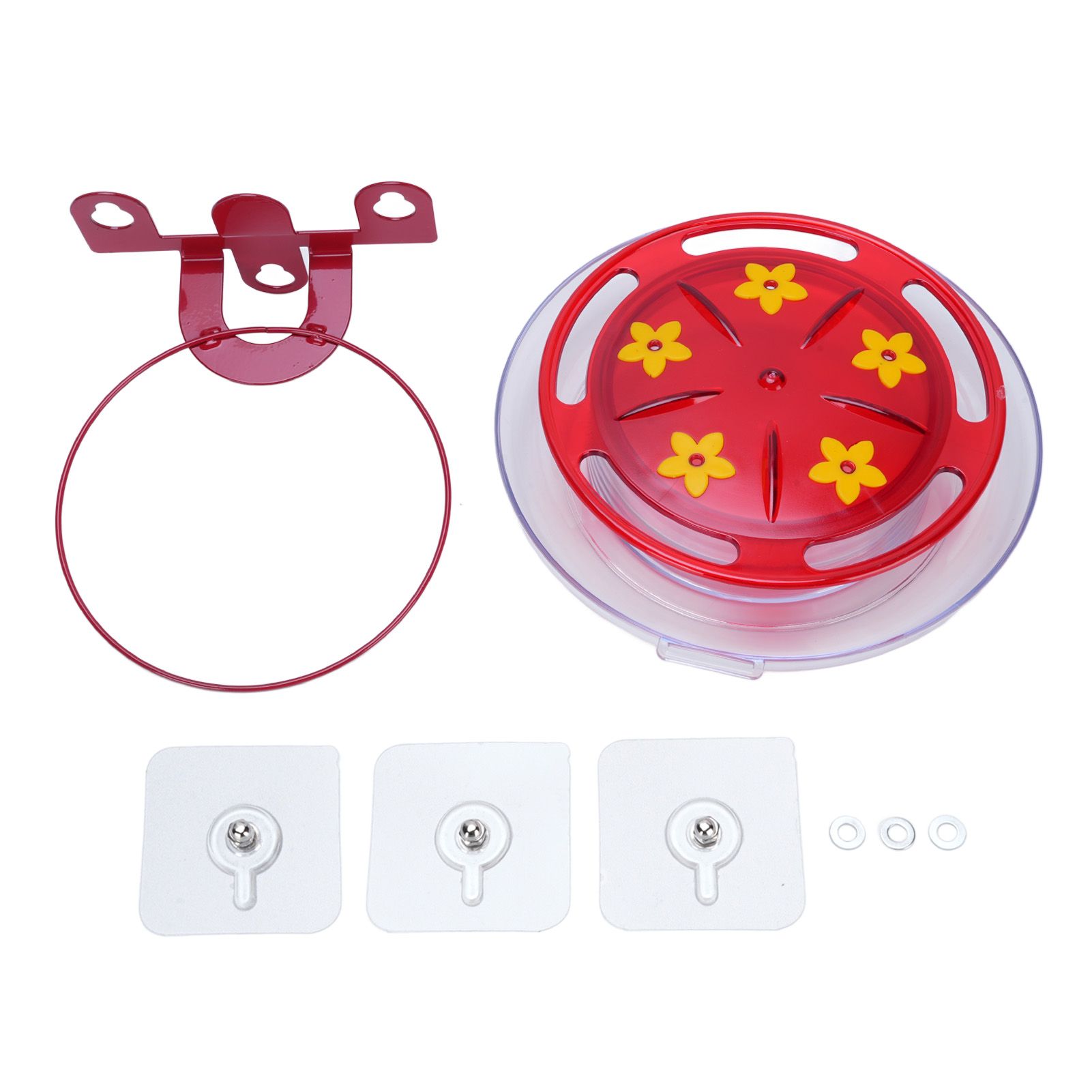 Window Hummingbird Feeder 5 Feeding Ports Easy Refill Bird Feeder with Strong view 3