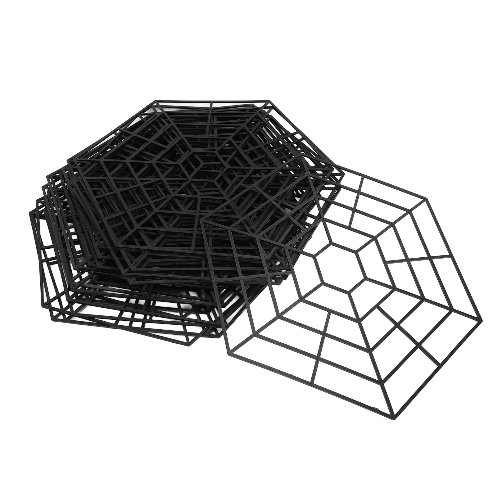 20 Set Pond Fish Protector Net 6 Angle Plastic Floating Netting Supplies Avoid view 4