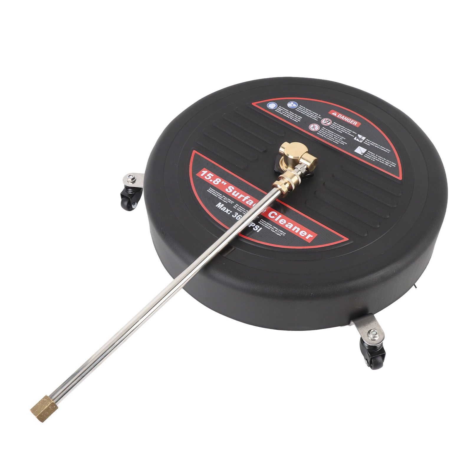 15.8 Inch Surface Cleaner with Wheels 3600PSI 1/4 Inch Quick Plug Stainless