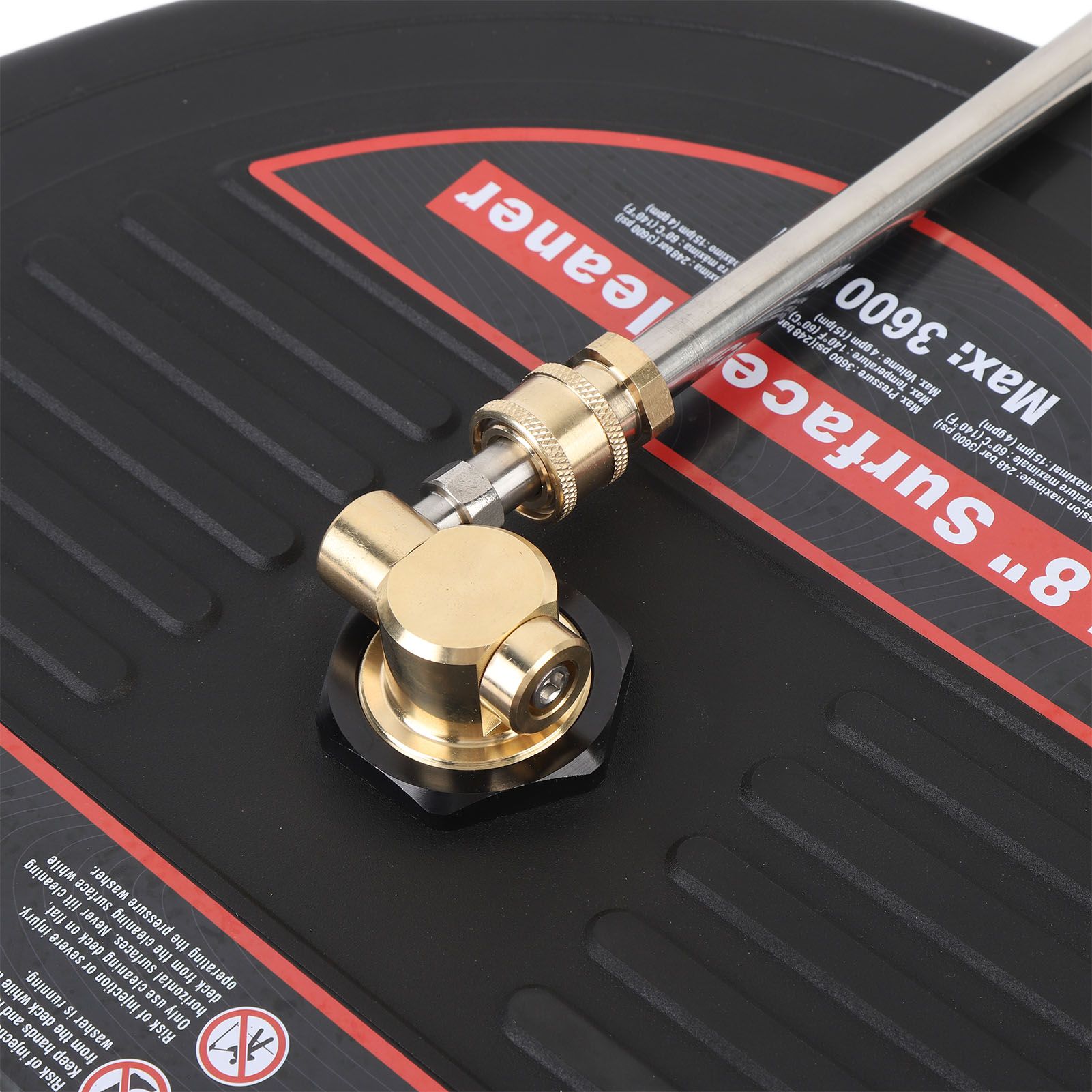 15.8 Inch Surface Cleaner with Wheels 3600PSI 1/4 Inch Quick Plug Stainless view 7