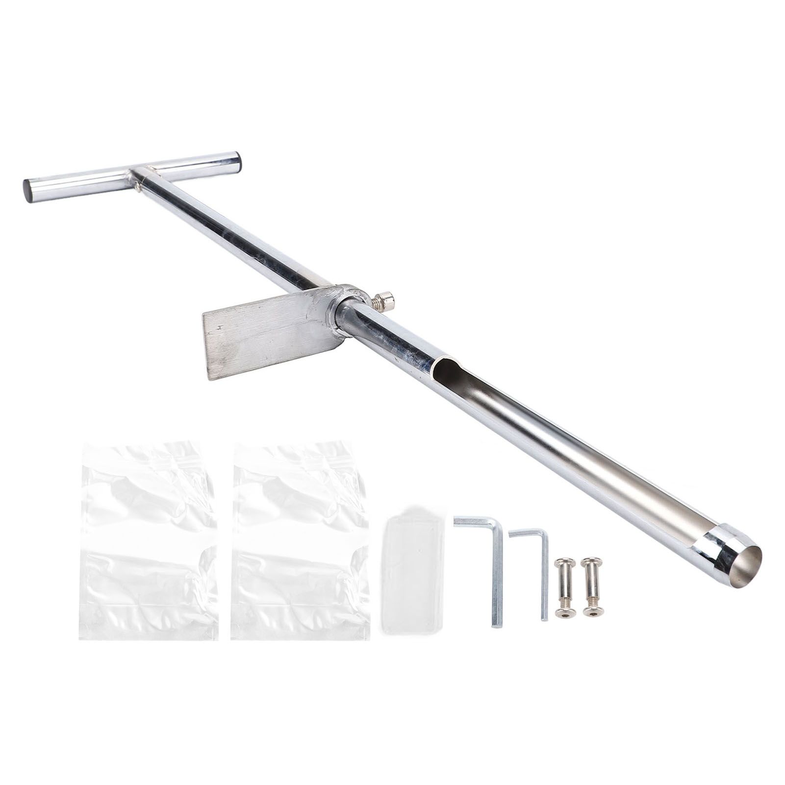 Soil Sampler with Foot Pedal T Shape Handle Stainless Steel Soil Probe Test view 3