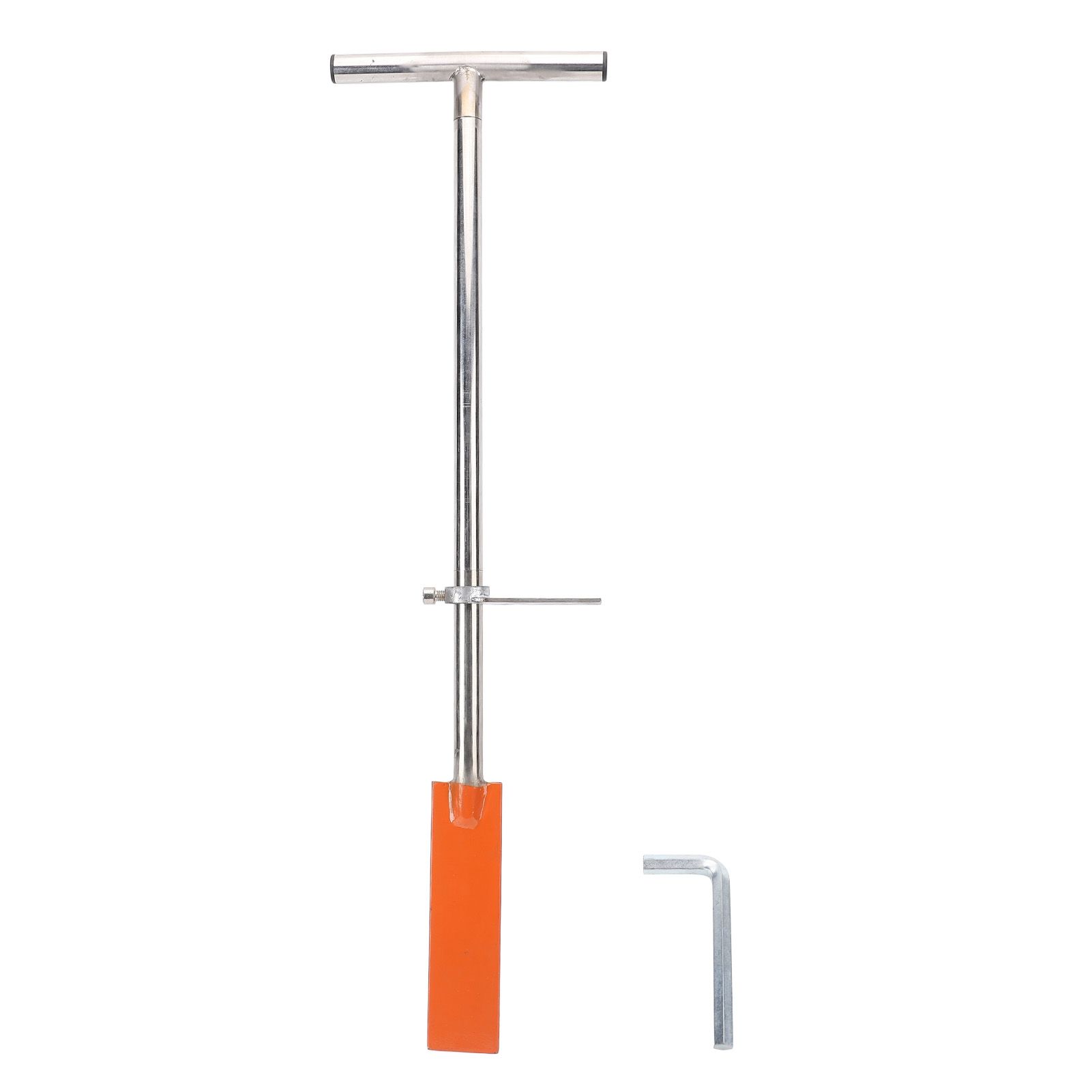 Dibble Bar Planting Tool with Foot Pedal Stainless Steel T Handle Spade Shovel view 3