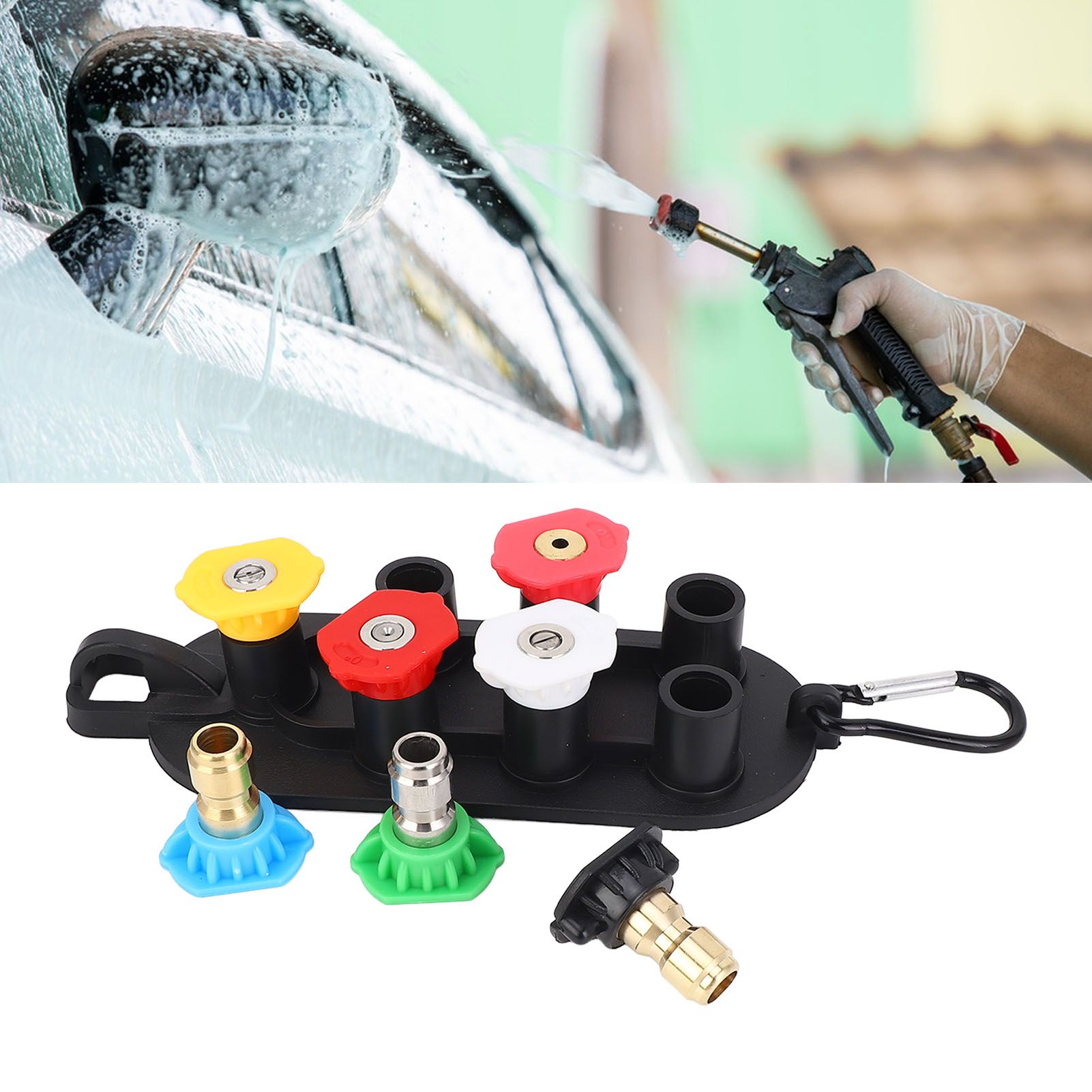 7PCS Pressure Washer Nozzle Tip Set 4000PSI 1/4 Inch Quick Connector Pressure view 11