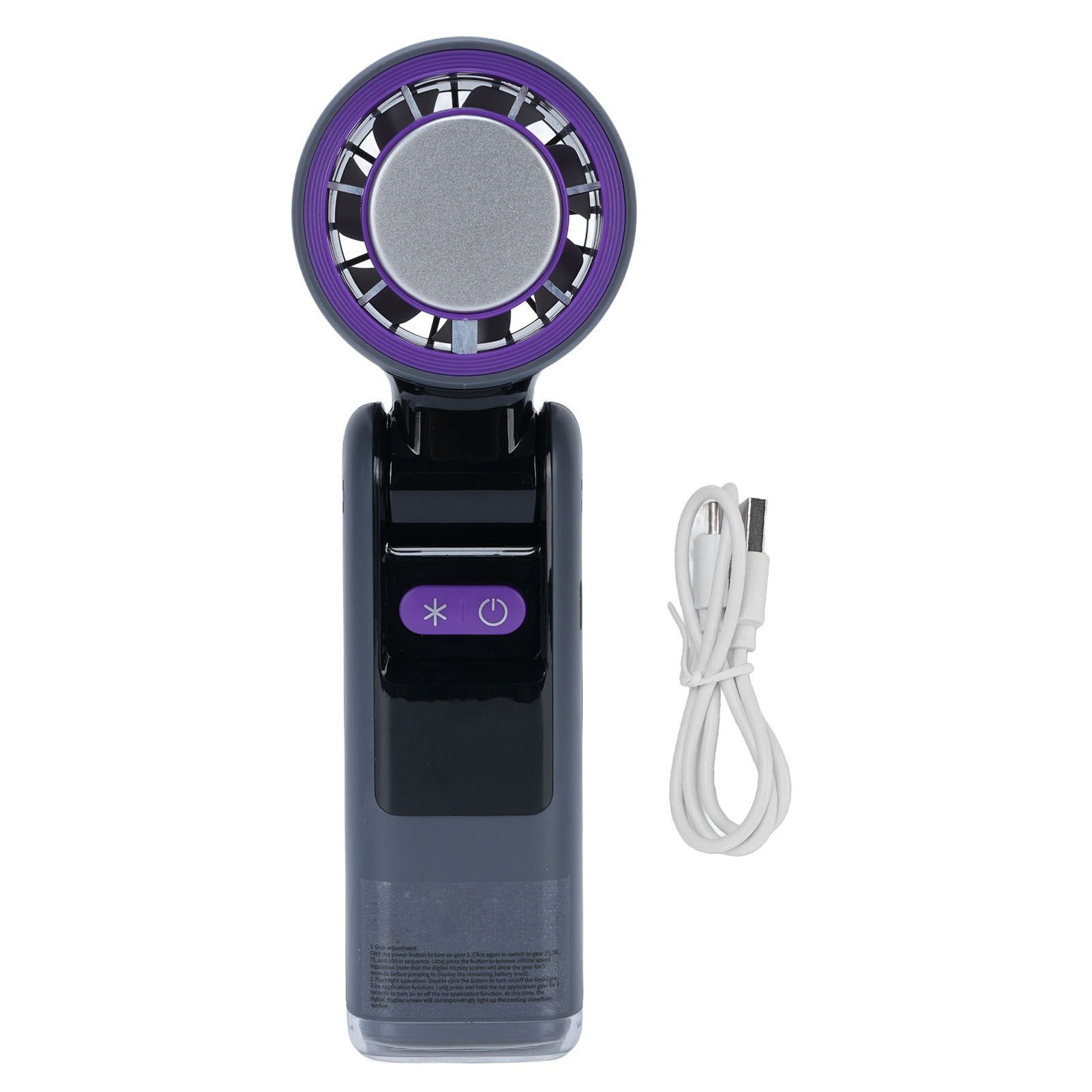 Handheld Cooling Fan with LED Display High Speed Brushless USB Rechargeable view 3