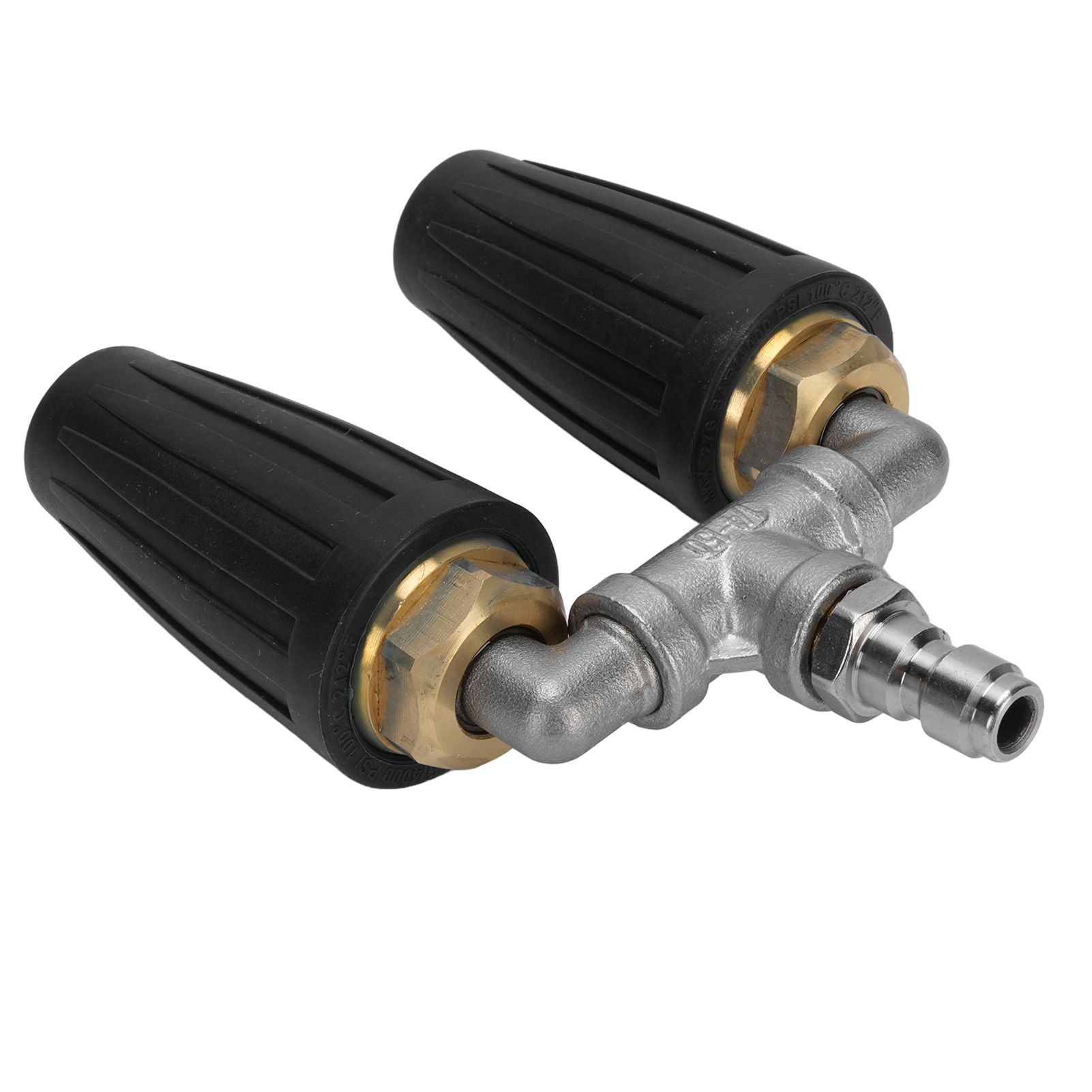 Double Heads Rotating Nozzle 4000psi High Pressure Washer Turbine Nozzle with view 6