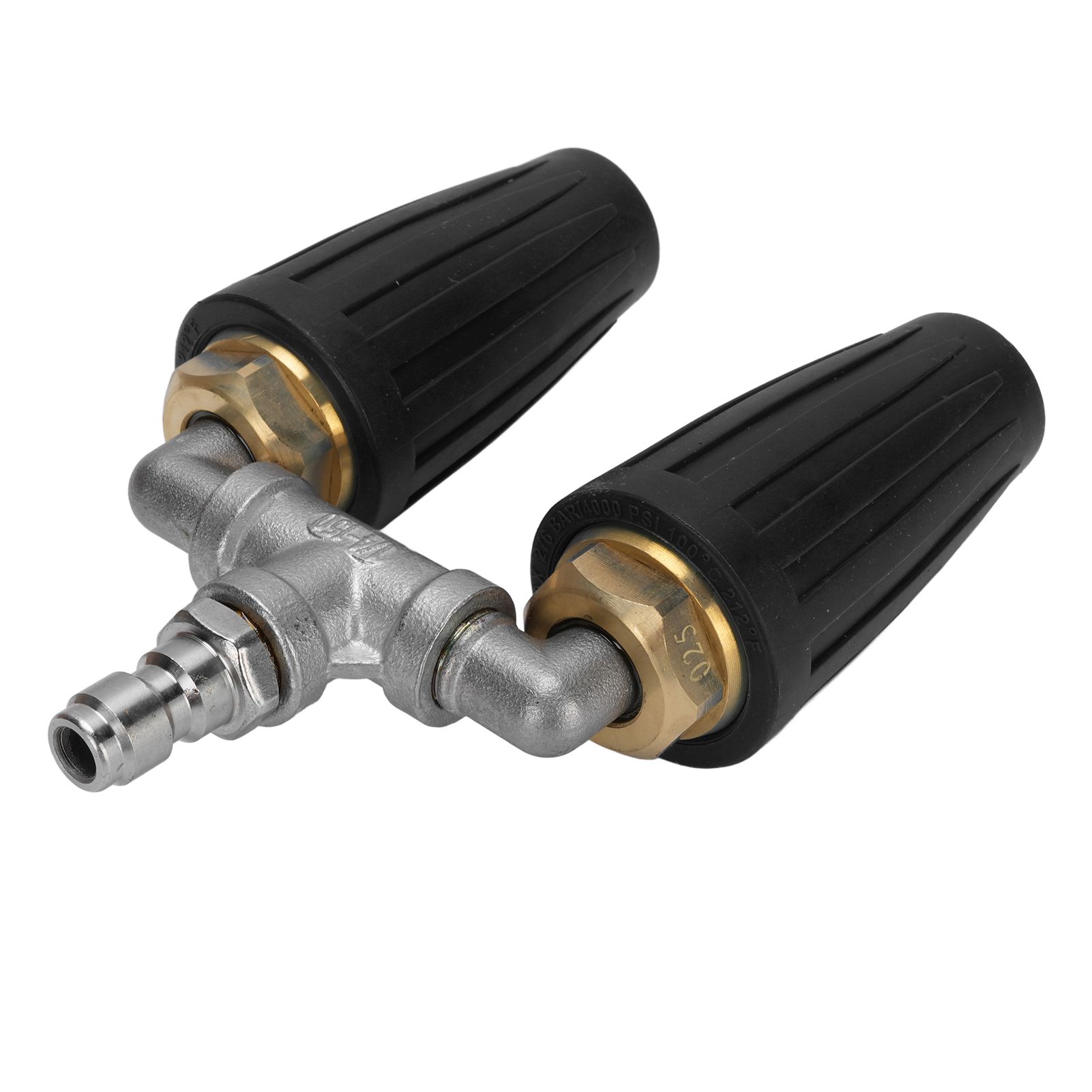 Double Heads Rotating Nozzle 4000psi High Pressure Washer Turbine Nozzle with view 11