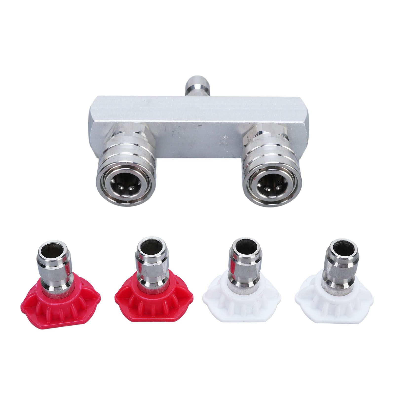 2 in 1 Pressure Washer Tip Stainless Steel Double Row 1/4in Quick Connect Self view 3