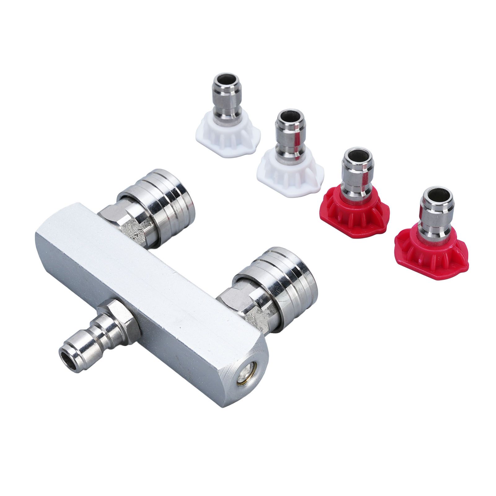 2 in 1 Pressure Washer Tip Stainless Steel Double Row 1/4in Quick Connect Self view 4