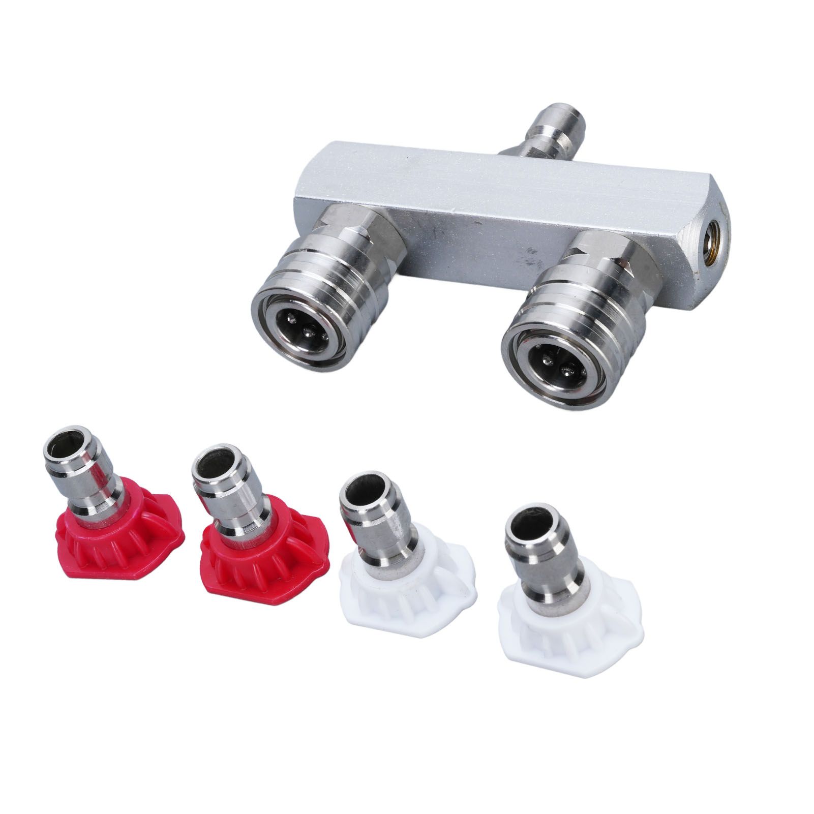 2 in 1 Pressure Washer Tip Stainless Steel Double Row 1/4in Quick Connect Self view 6