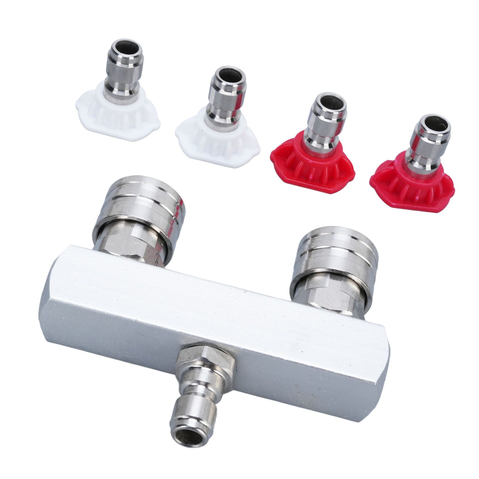 2 in 1 Pressure Washer Tip Stainless Steel Double Row 1/4in Quick Connect Self view 8