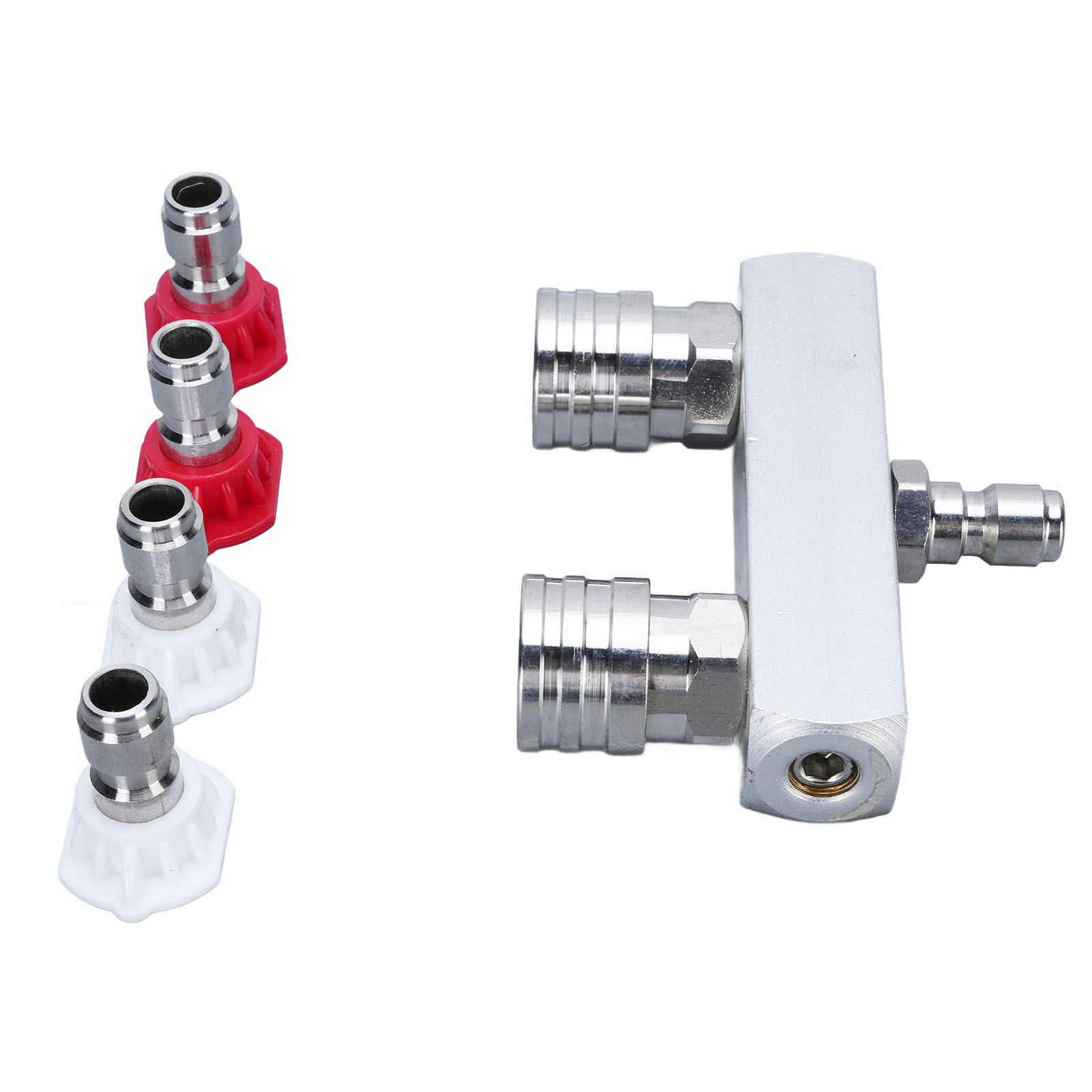 2 in 1 Pressure Washer Tip Stainless Steel Double Row 1/4in Quick Connect Self view 9