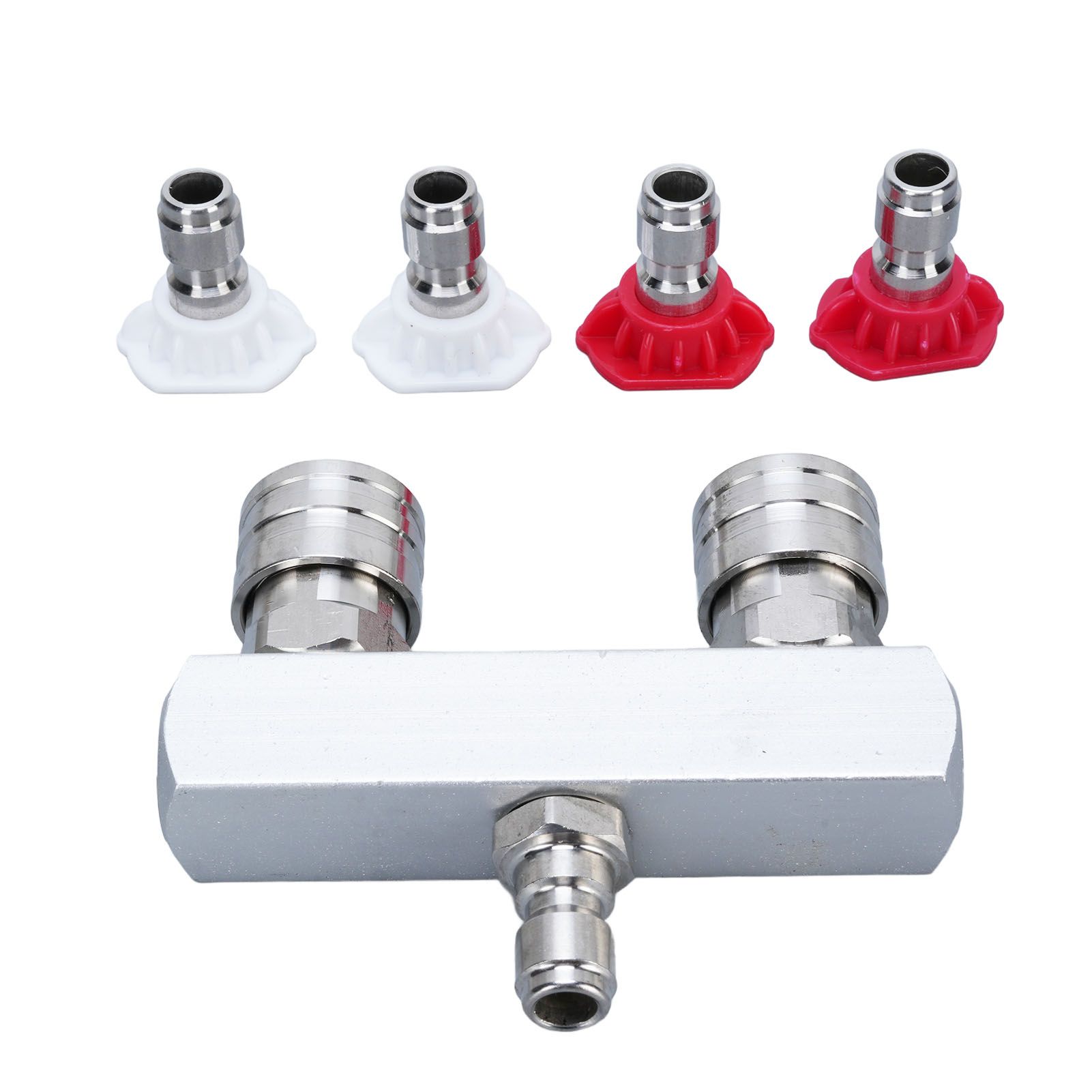 2 in 1 Pressure Washer Tip Stainless Steel Double Row 1/4in Quick Connect Self view 10