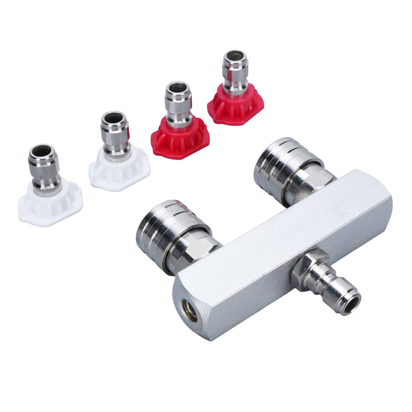 2 in 1 Pressure Washer Tip Stainless Steel Double Row 1/4in Quick Connect Self view 12