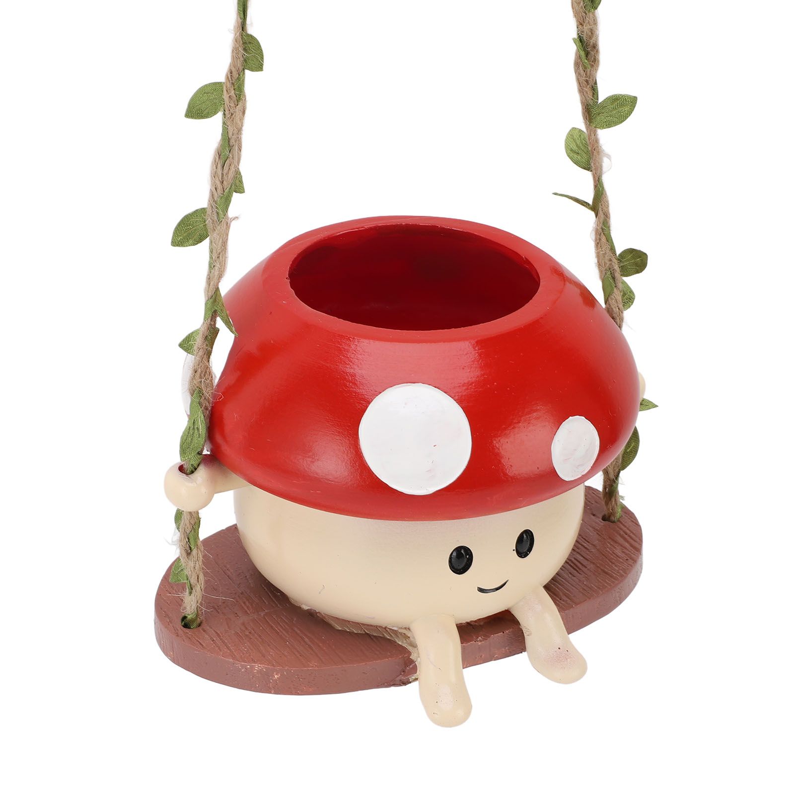 Mushroom Flower Pot Swing Face Planter Succulent Plant Pot Ornament for Wall view 4