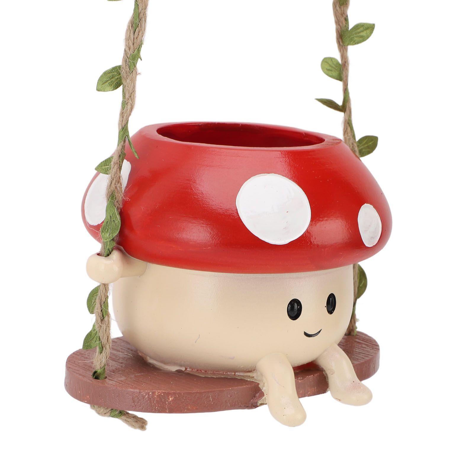 Mushroom Flower Pot Swing Face Planter Succulent Plant Pot Ornament for Wall view 6