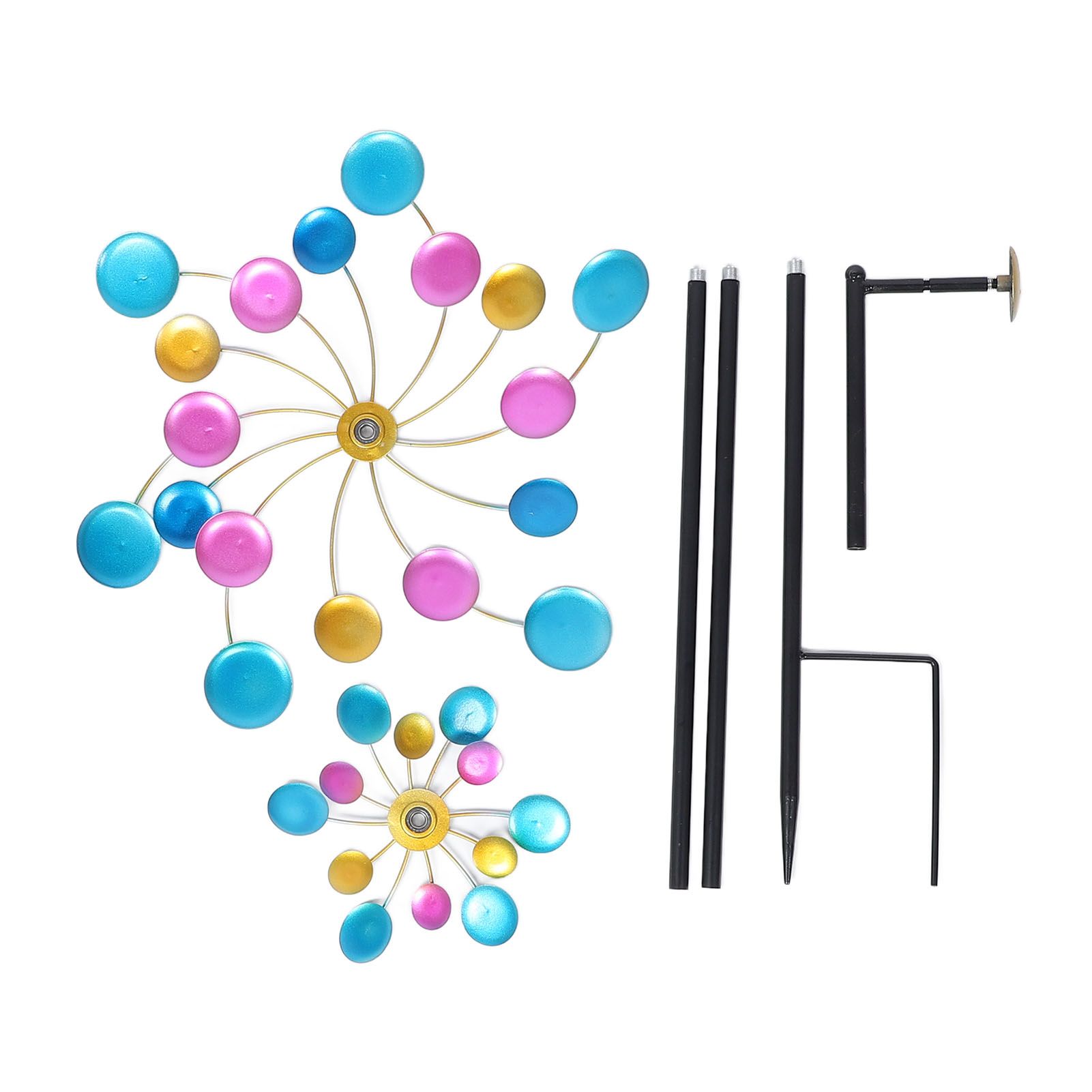 Garden Wind Spinner Colorful Metal Windmill Decoration for Outdoor Yard Lawn Patio view 3