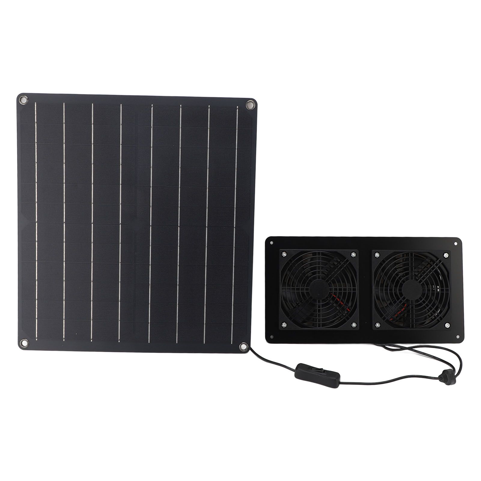 Solar Exhaust Fan Kit 12V 20W Solar Panel Fan with Switch Control for Outdoor — image 1