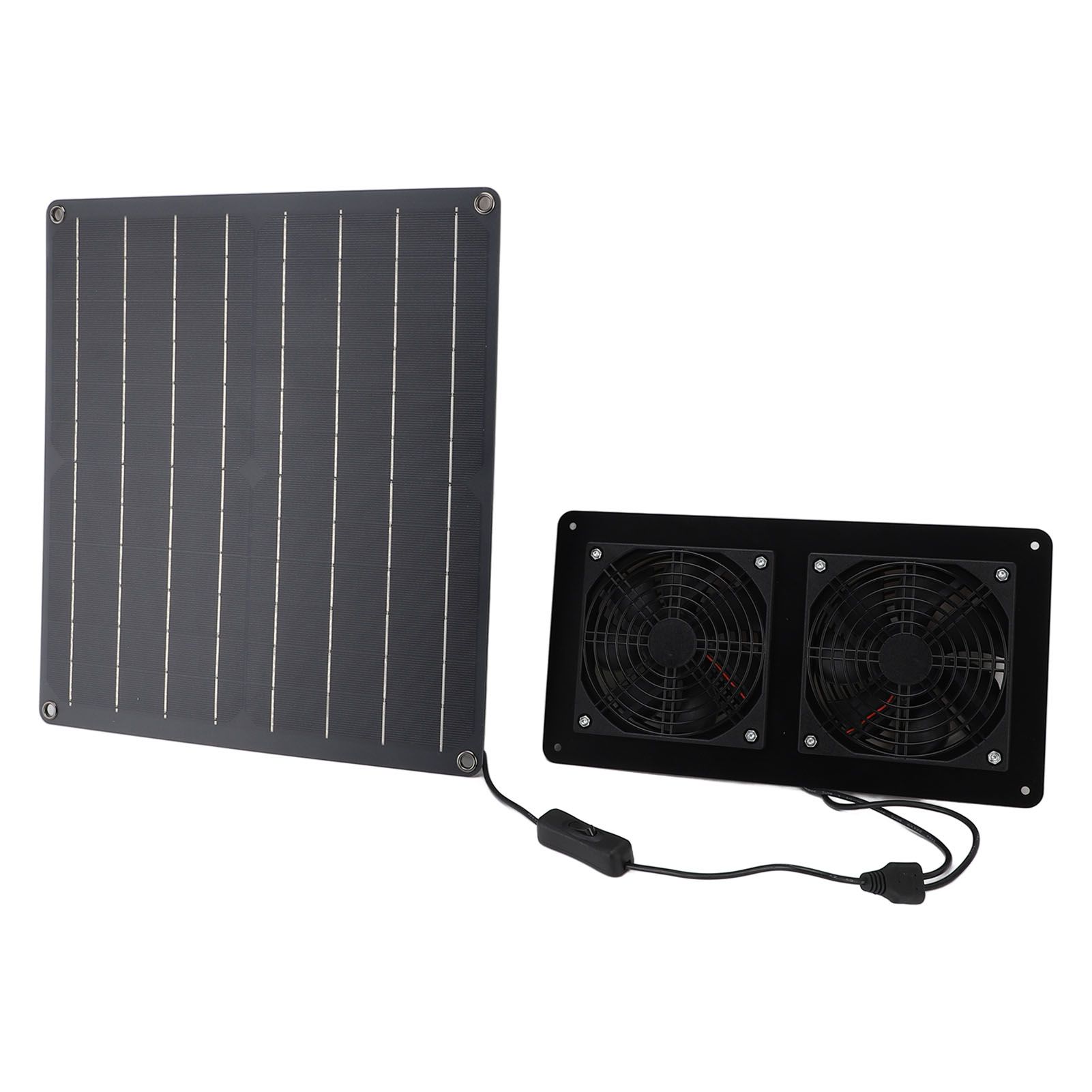 Solar Exhaust Fan Kit 12V 20W Solar Panel Fan with Switch Control for Outdoor view 6