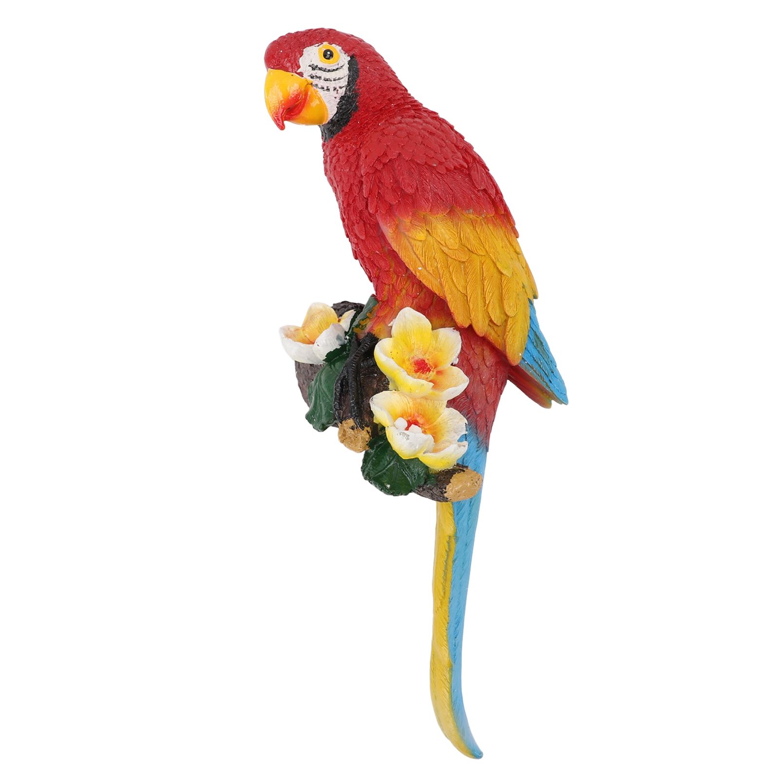 Parrot Sculpture Resin Bird Figurine Half Face Hanging Sculpture for Wall Tree view 3