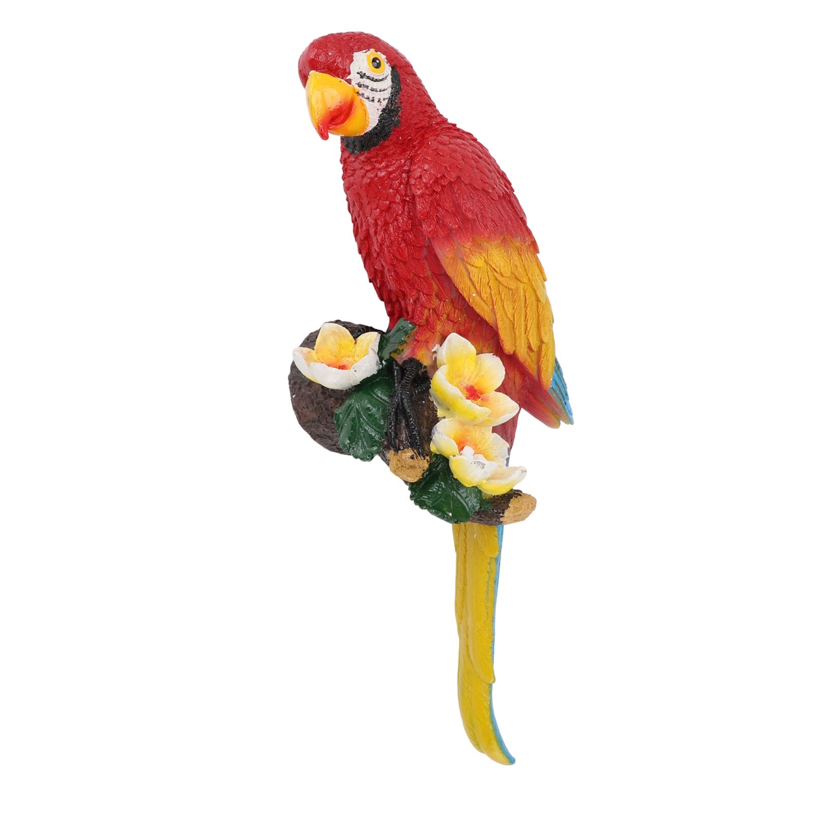 Parrot Sculpture Resin Bird Figurine Half Face Hanging Sculpture for Wall Tree view 4