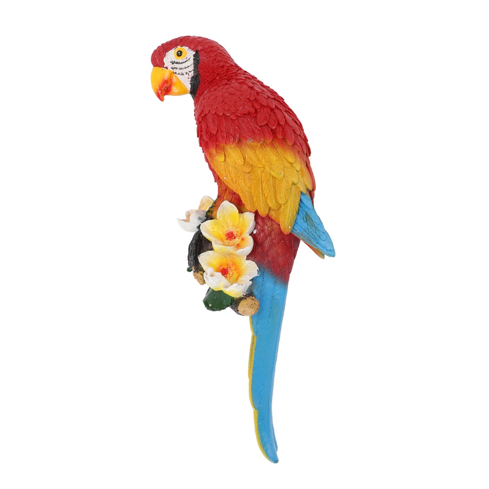 Parrot Sculpture Resin Bird Figurine Half Face Hanging Sculpture for Wall Tree view 8