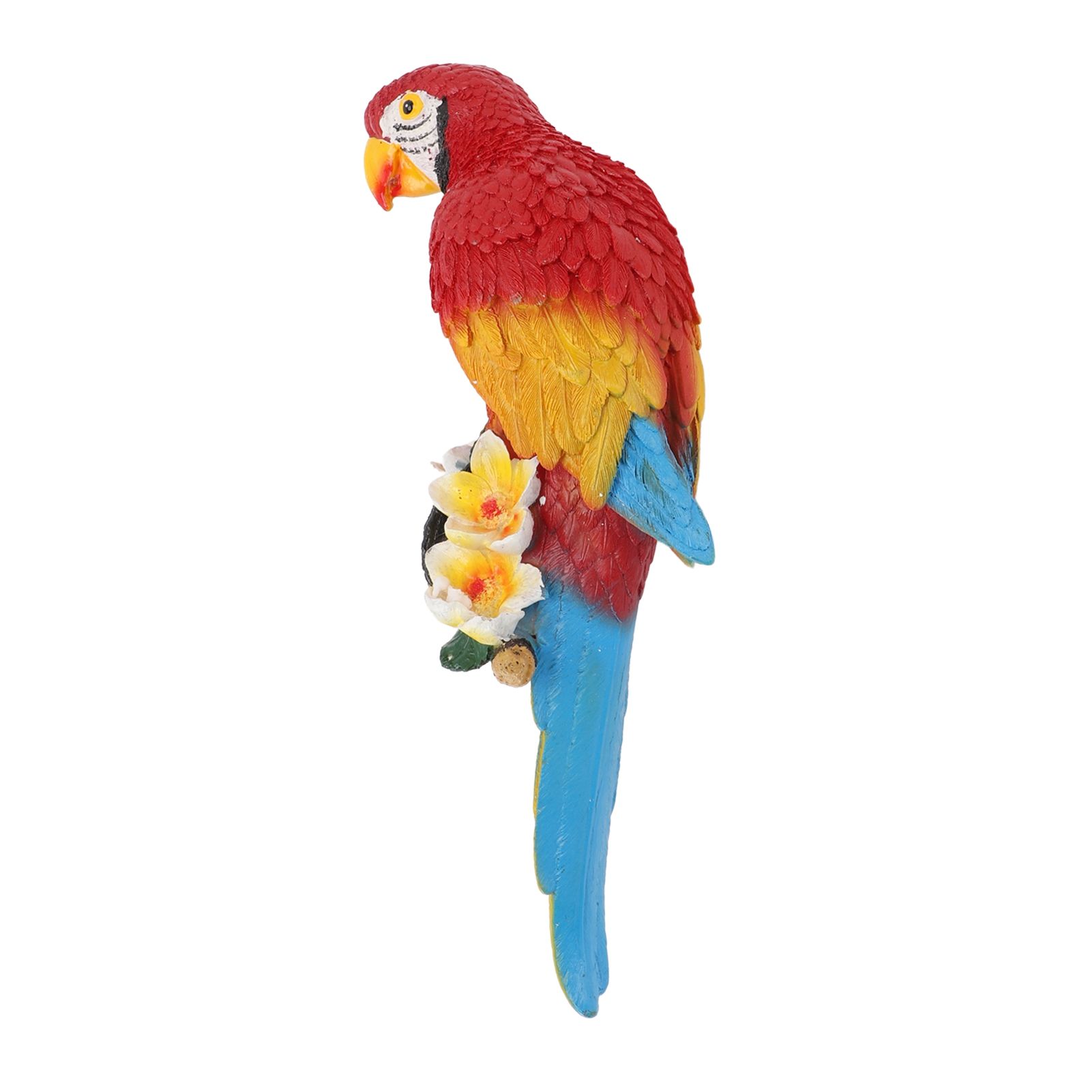 Parrot Sculpture Resin Bird Figurine Half Face Hanging Sculpture for Wall Tree view 9