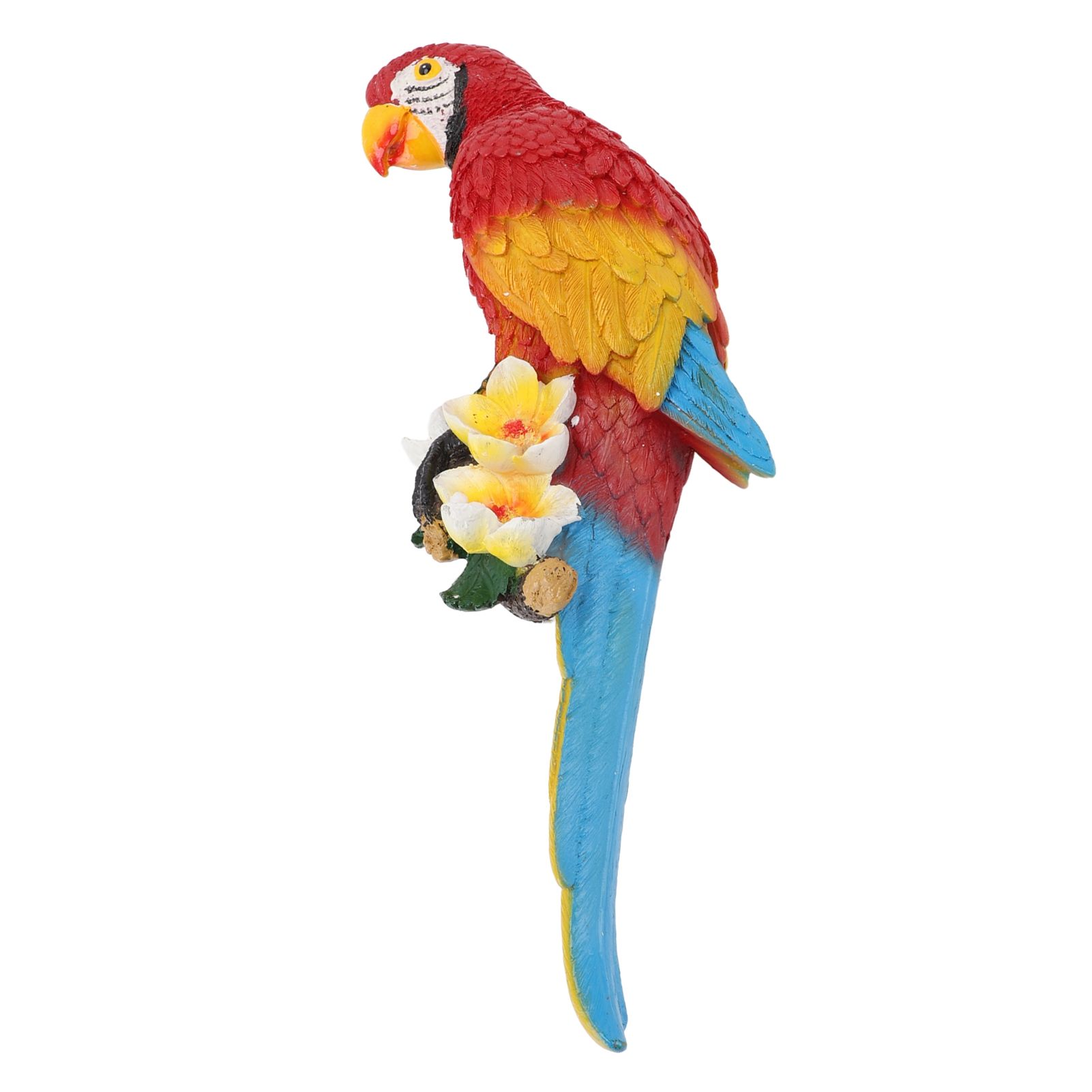 Parrot Sculpture Resin Bird Figurine Half Face Hanging Sculpture for Wall Tree view 10