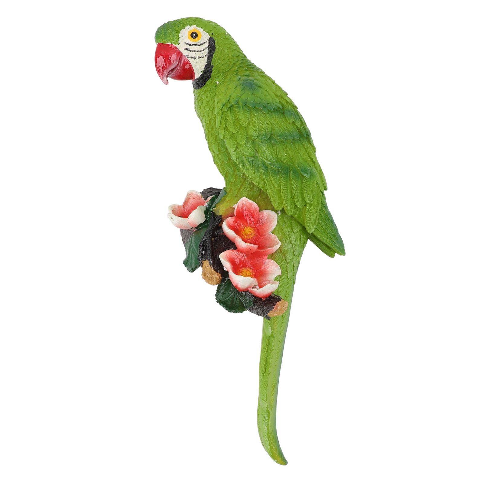 Parrot Sculpture Resin Bird Figurine Half Face Hanging Sculpture for Wall Tree view 3