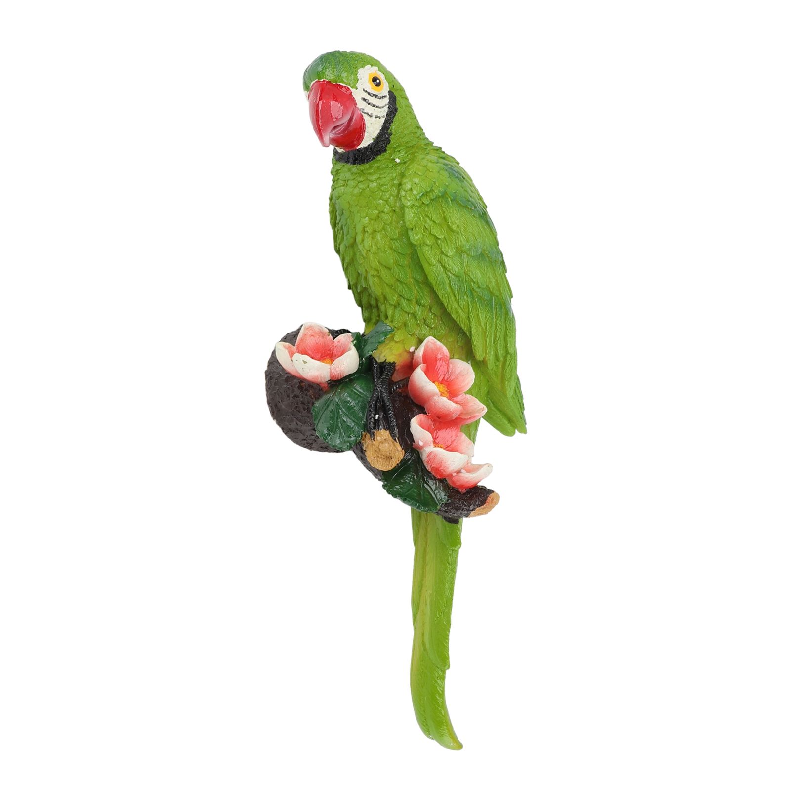 Parrot Sculpture Resin Bird Figurine Half Face Hanging Sculpture for Wall Tree view 4