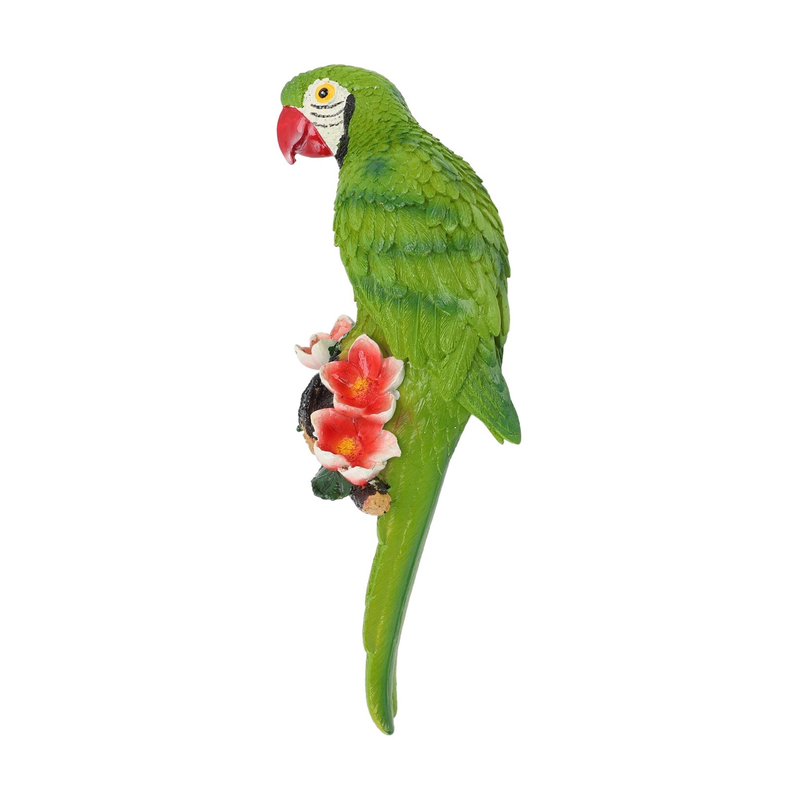 Parrot Sculpture Resin Bird Figurine Half Face Hanging Sculpture for Wall Tree view 8
