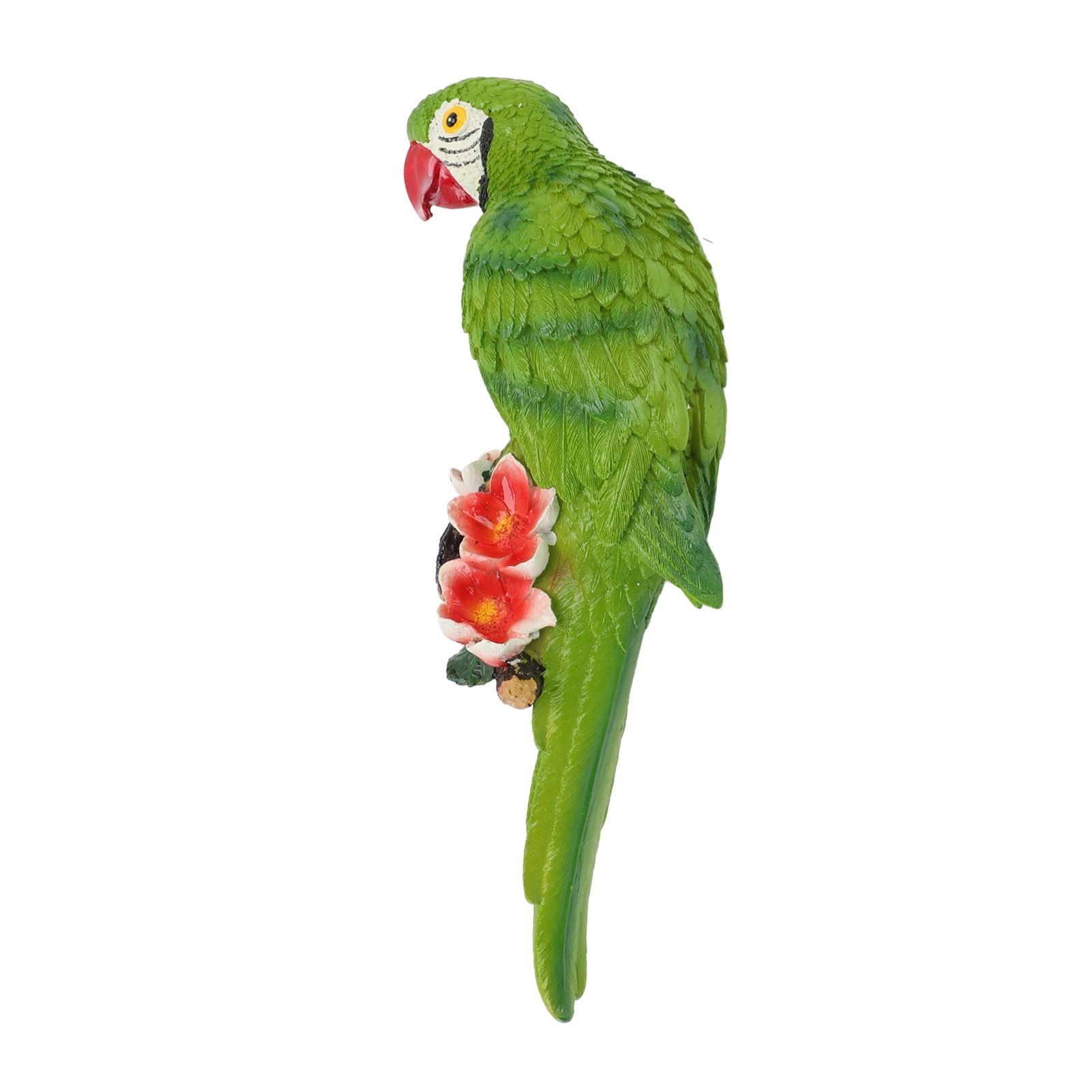 Parrot Sculpture Resin Bird Figurine Half Face Hanging Sculpture for Wall Tree view 9