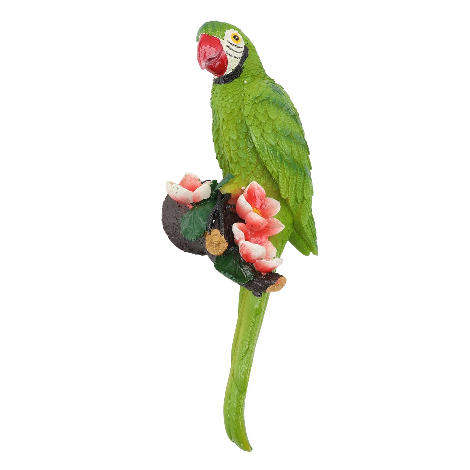 Parrot Sculpture Resin Bird Figurine Half Face Hanging Sculpture for Wall Tree view 10