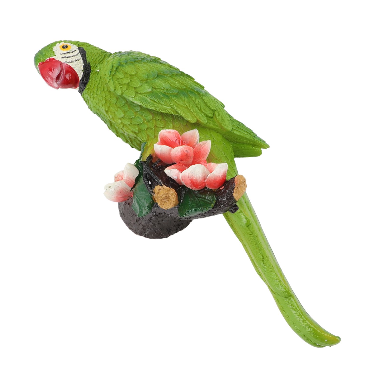 Parrot Sculpture Resin Bird Figurine Half Face Hanging Sculpture for Wall Tree view 11