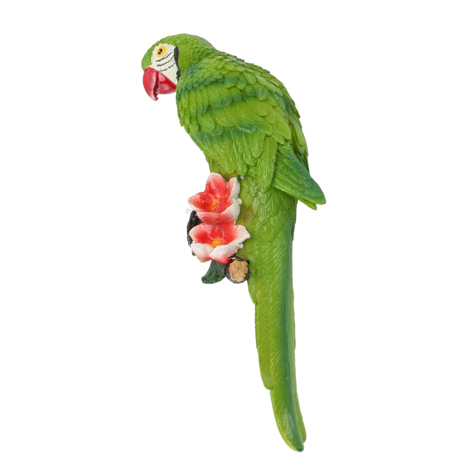 Parrot Sculpture Resin Bird Figurine Half Face Hanging Sculpture for Wall Tree view 12