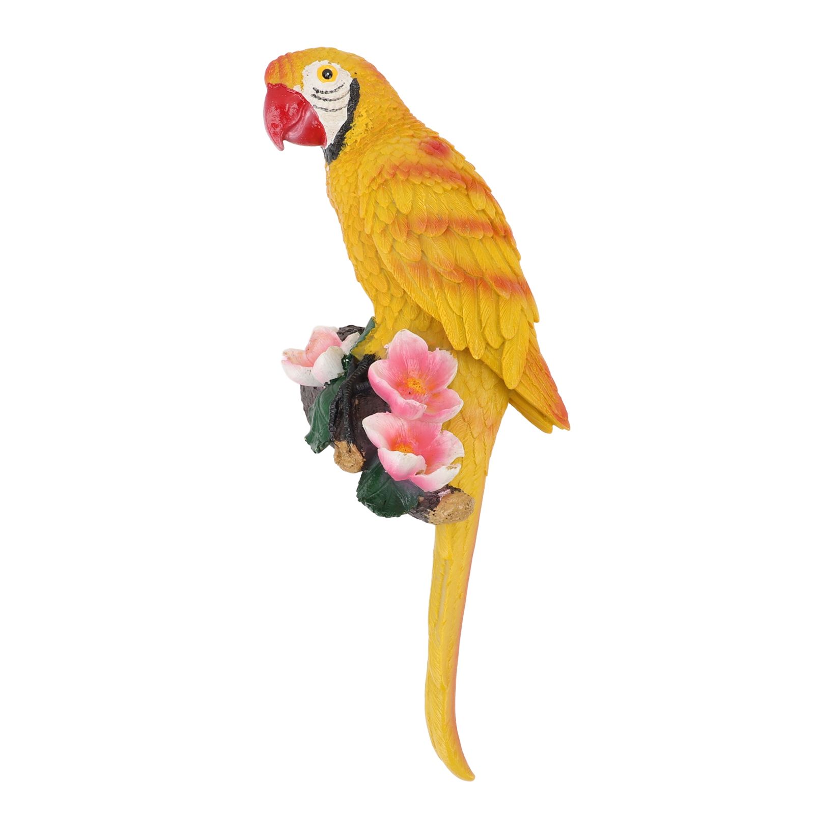 Parrot Sculpture Resin Bird Figurine Half Face Hanging Sculpture for Wall Tree view 3