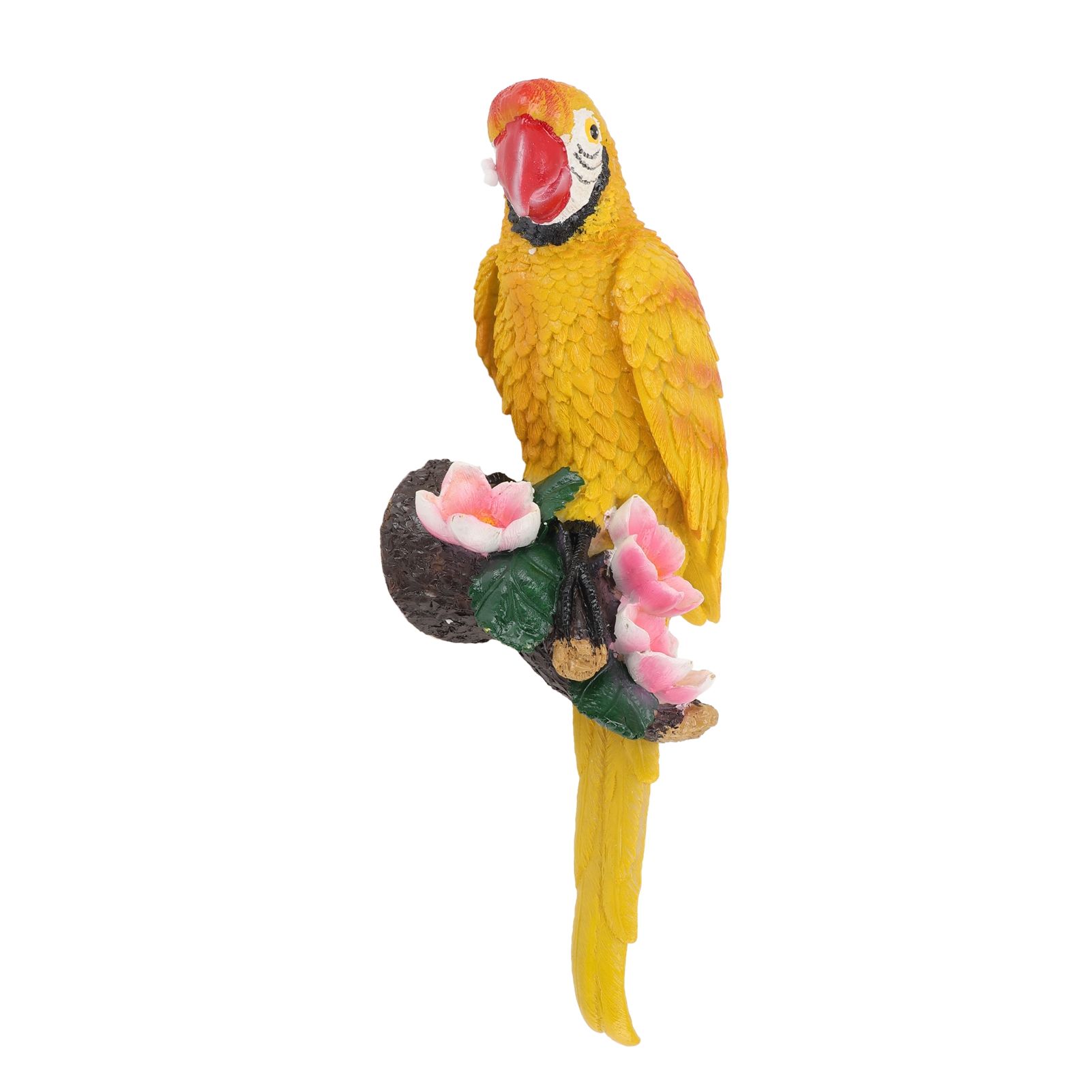 Parrot Sculpture Resin Bird Figurine Half Face Hanging Sculpture for Wall Tree view 4