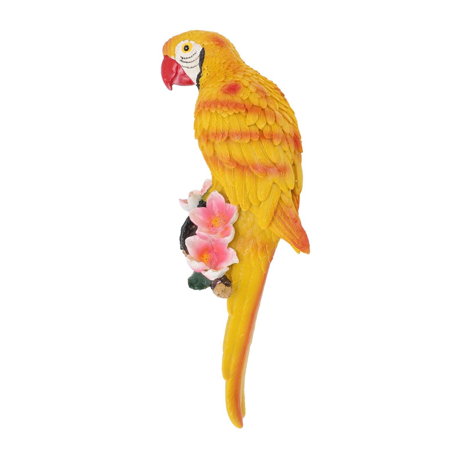 Parrot Sculpture Resin Bird Figurine Half Face Hanging Sculpture for Wall Tree view 6